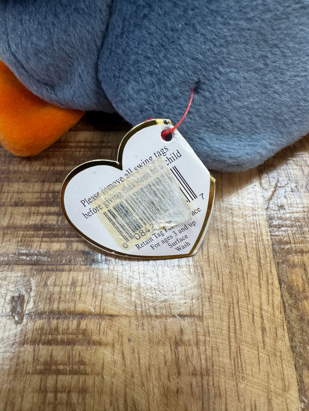 Ty Beanie Baby – Scoop the Pelican 1996 – P.V.C. Pellets With Tag 15 Errors