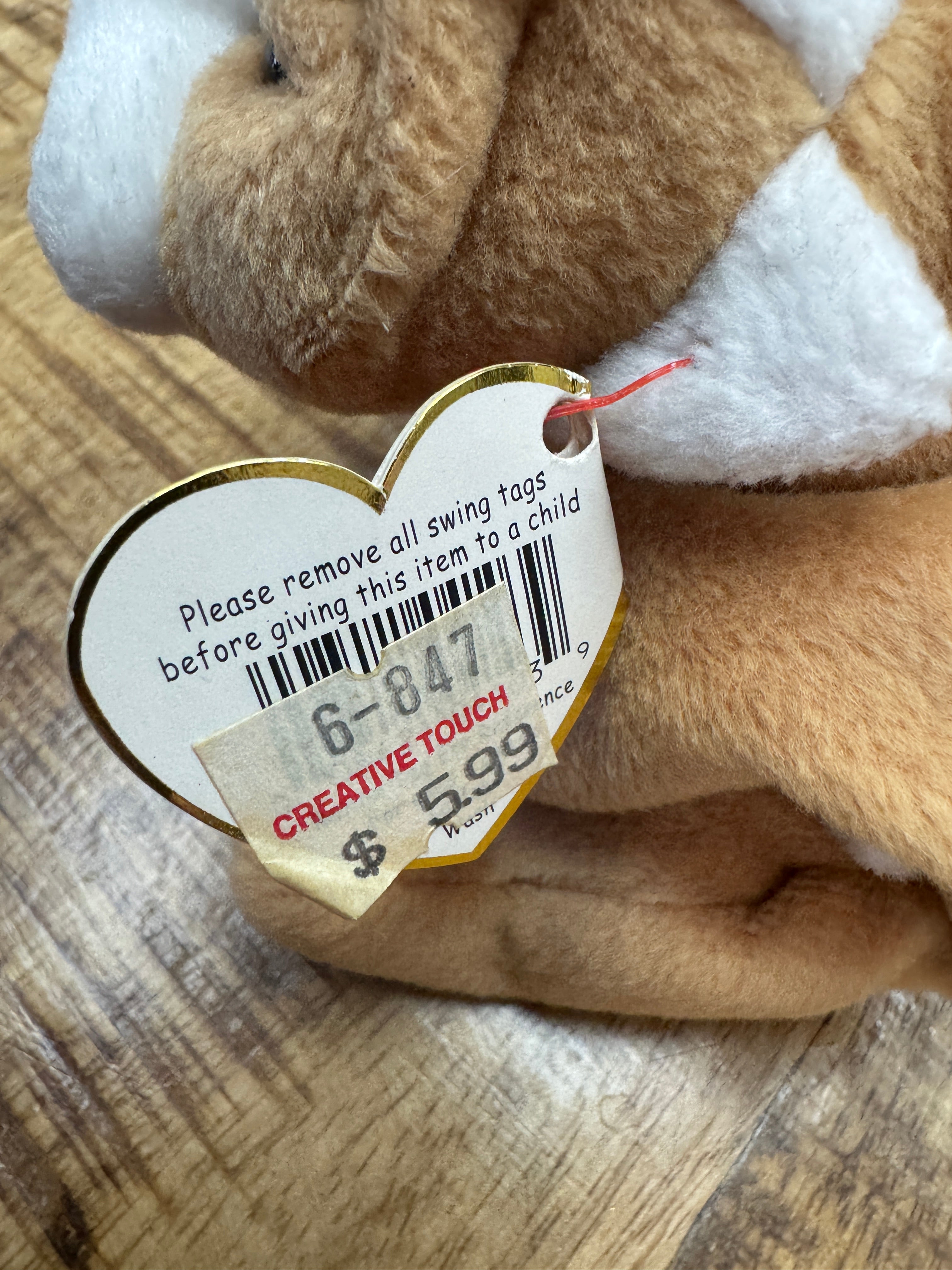 Ty Beanie Baby Wrinkles the Bulldog 1996 w/TAG ERRORS, -4103