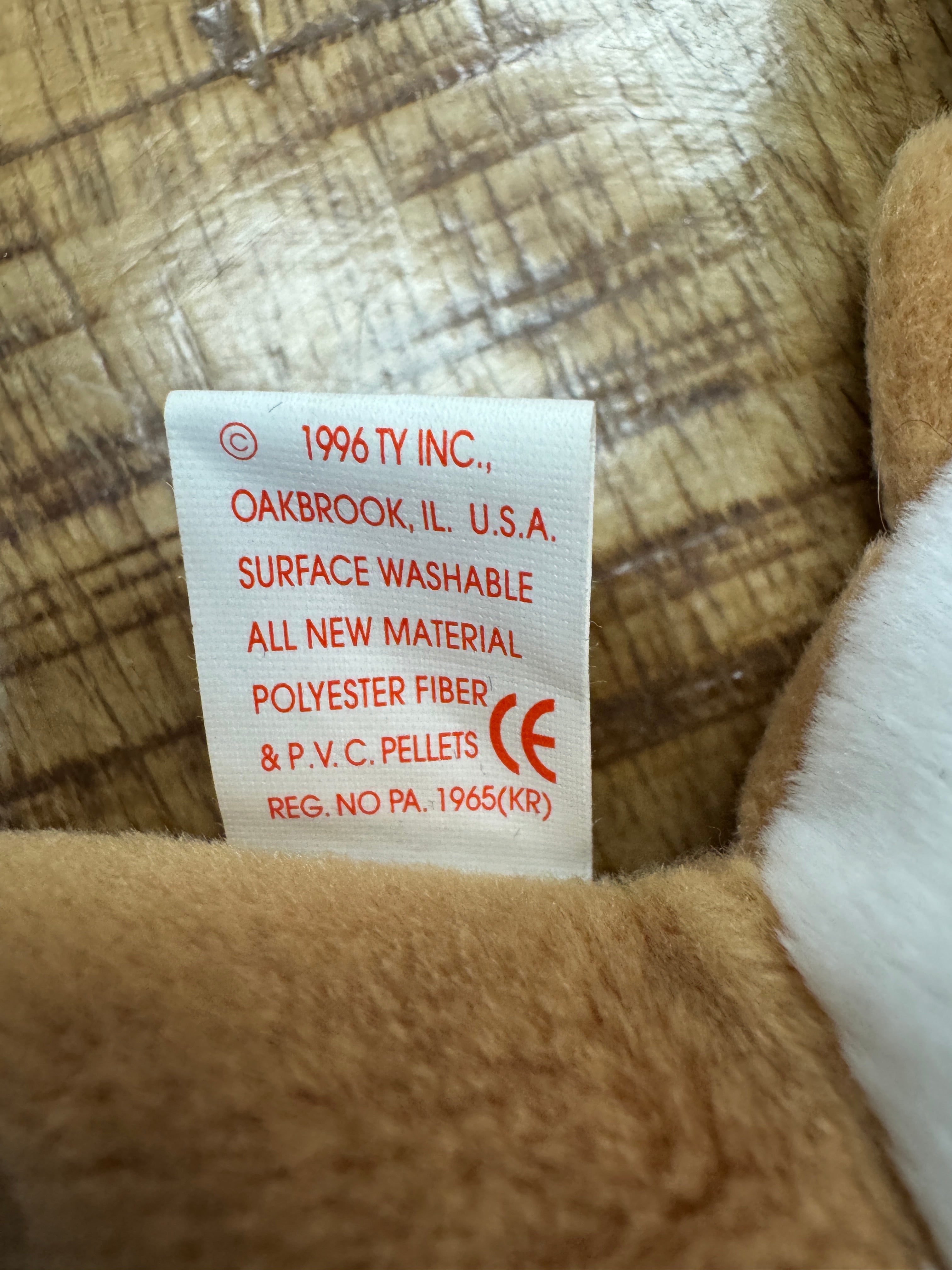 Ty Beanie Baby Wrinkles the Bulldog 1996 w/TAG ERRORS, -4103