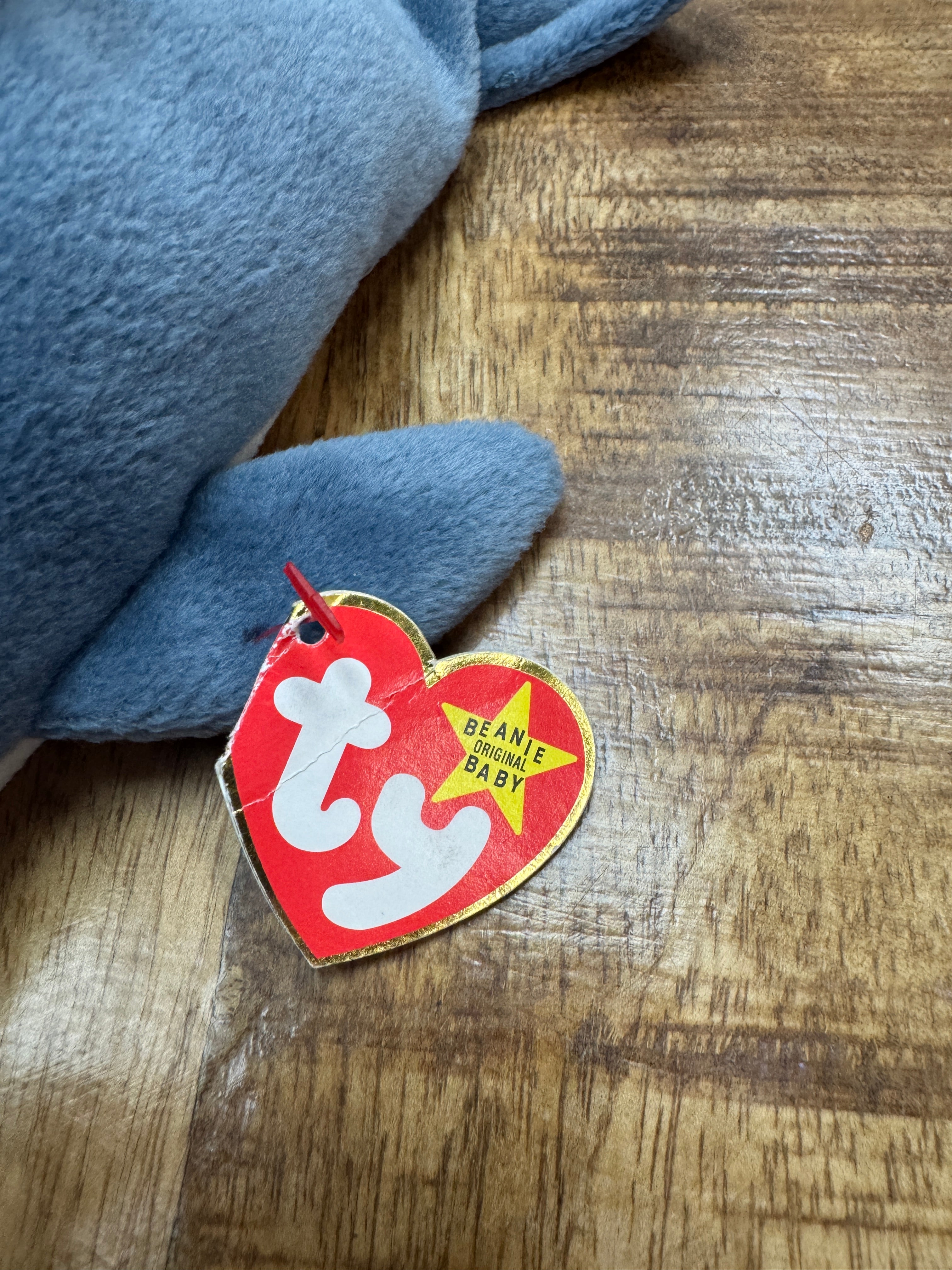 Ty Beanie Babies Extremely RARE Original Crunch The Shark 1996 With Errors