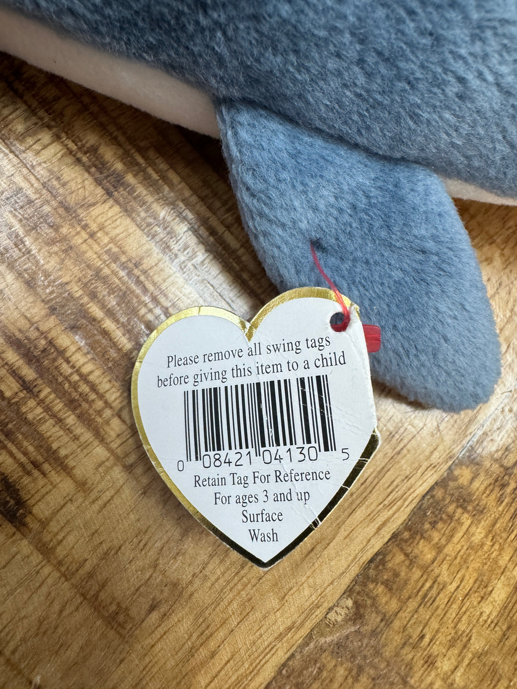Ty Beanie Babies Extremely RARE Original Crunch The Shark 1996 With Errors