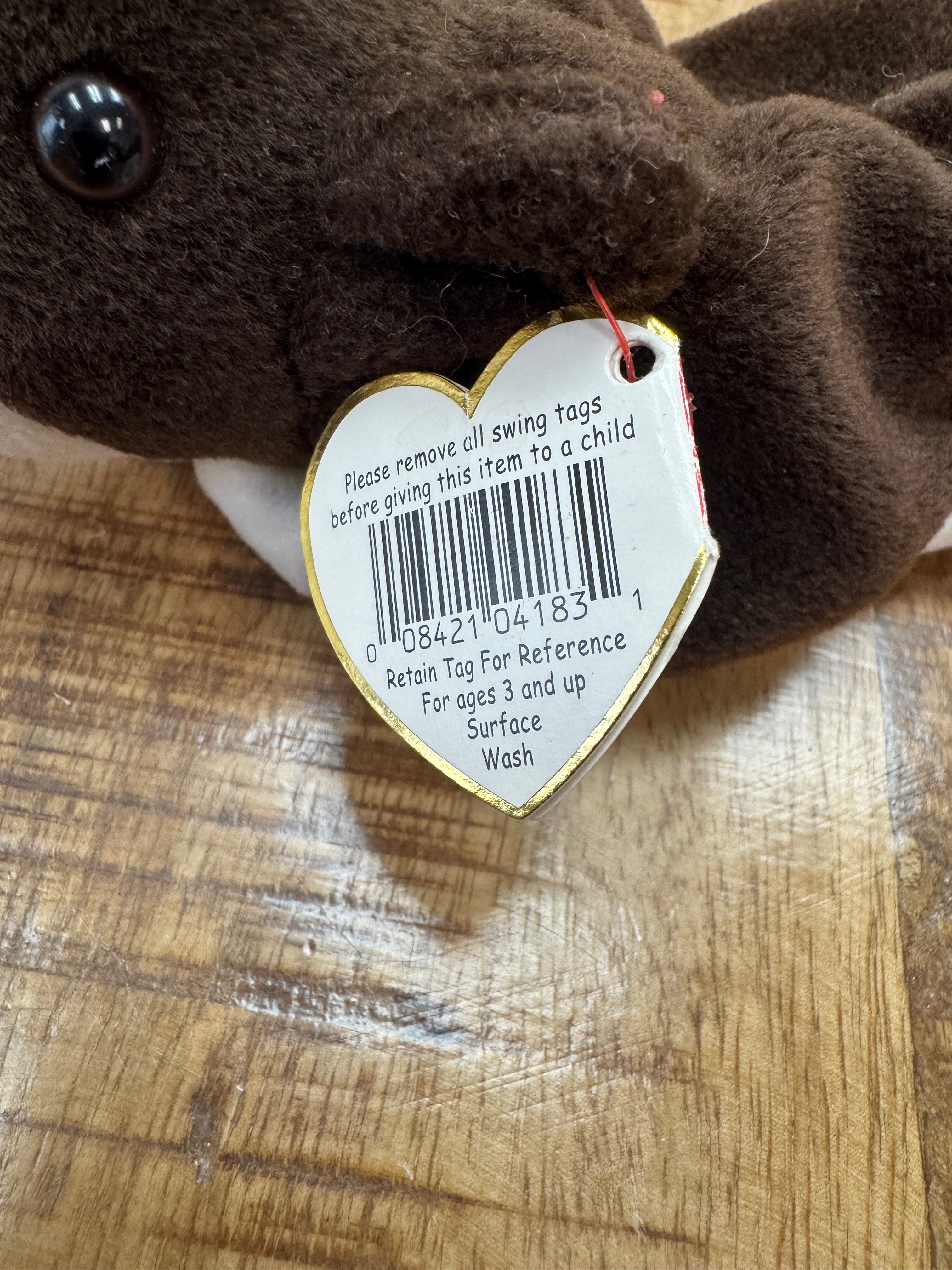 Ty Beanie Babies Bruno the Dog, With 10 Errors