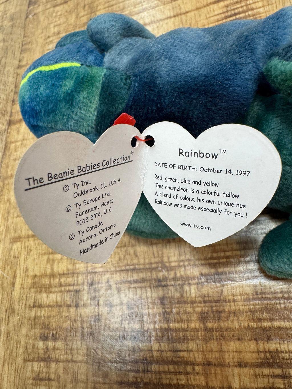 Ty Beanie Baby Rare Retired With 14 Tag Errors 1997 Rainbow Made w/PVC Pellets