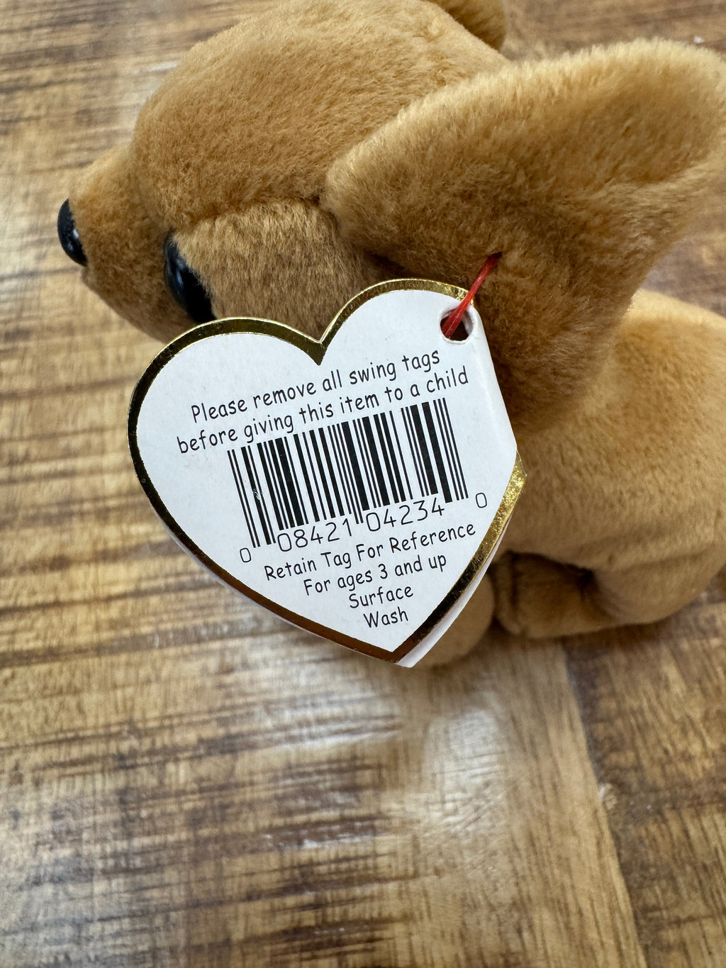 Ty Beanie Babies Tiny Dog 1998 P.V.C. Pellets With Tag 9 Errors