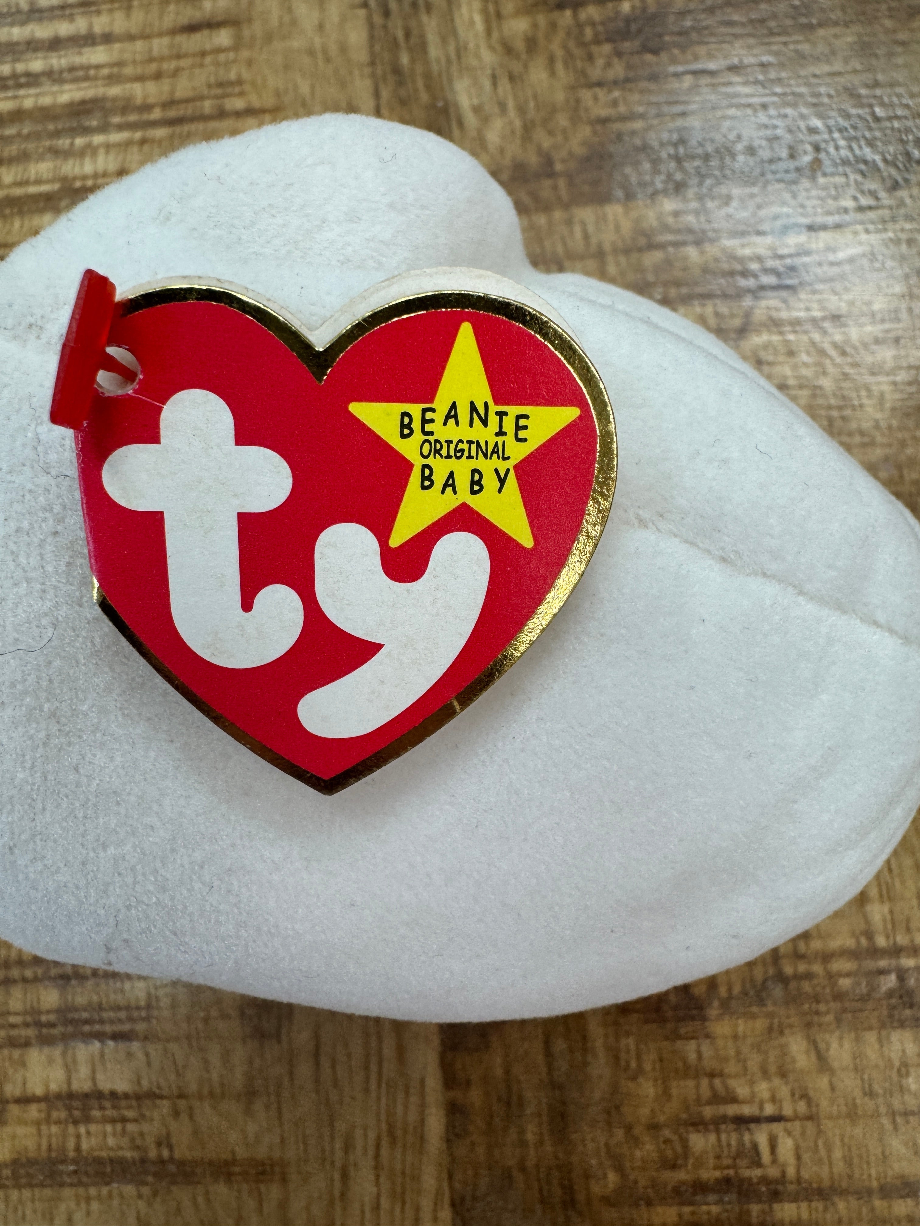 Original Collector 1998 Hang / 1999 Tush Ty Beanie Baby Eggbert The Chick Egg