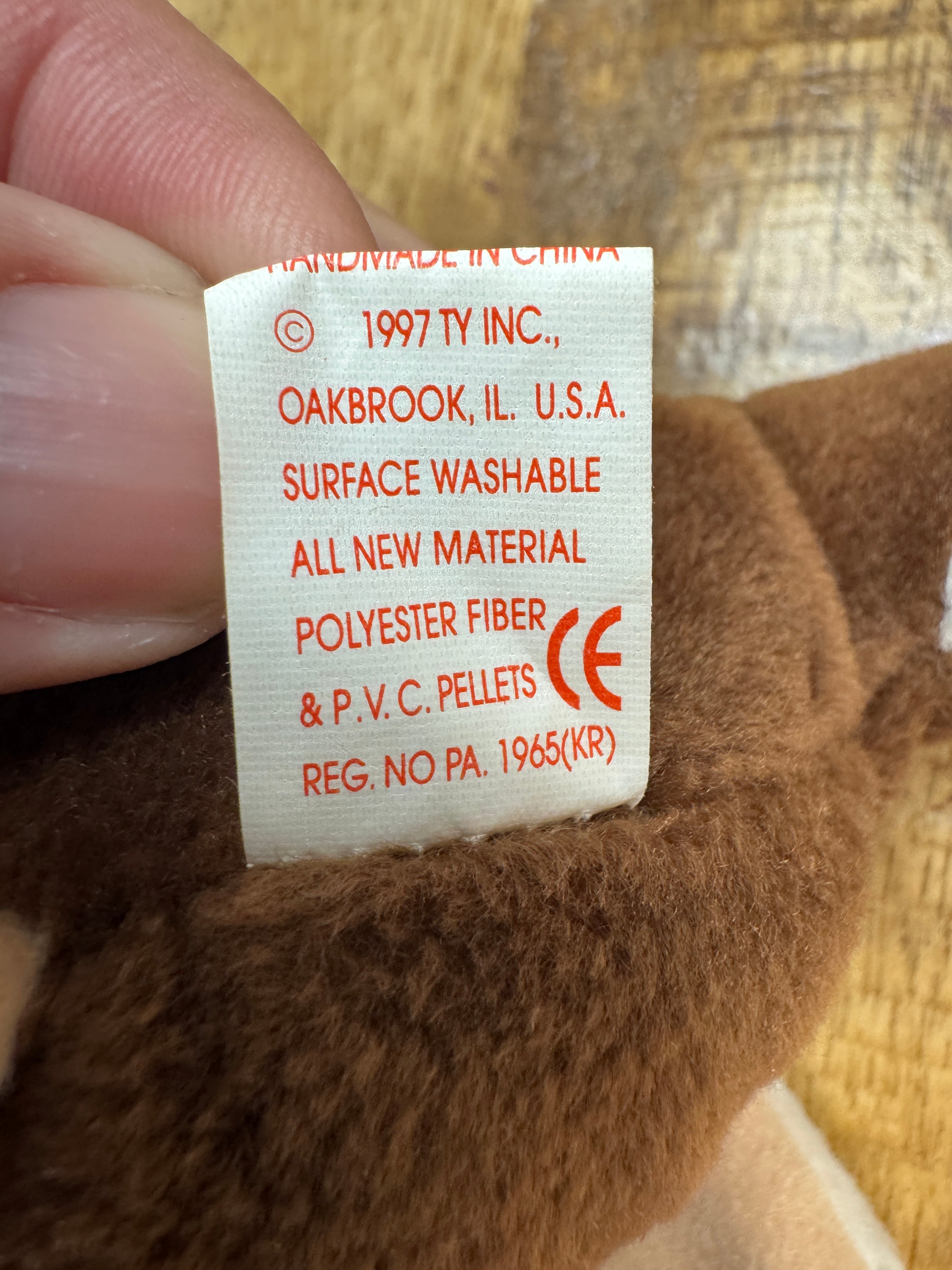 Stretch the Ostrich - TY Beanie Baby - With Errors - PVC Pellets