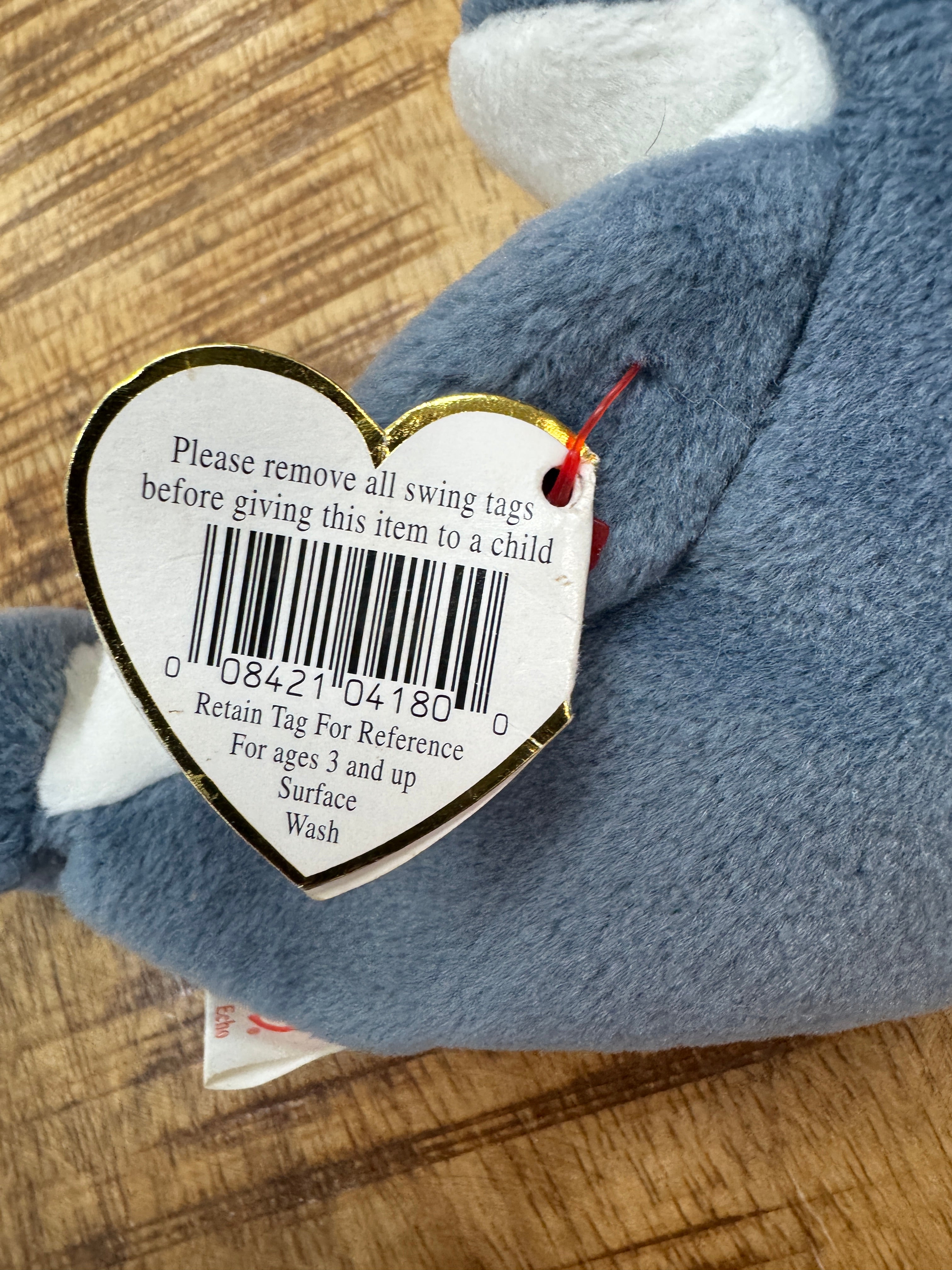 Ty Beanie Baby – Echo the Dolphin, Very Rare With Errors