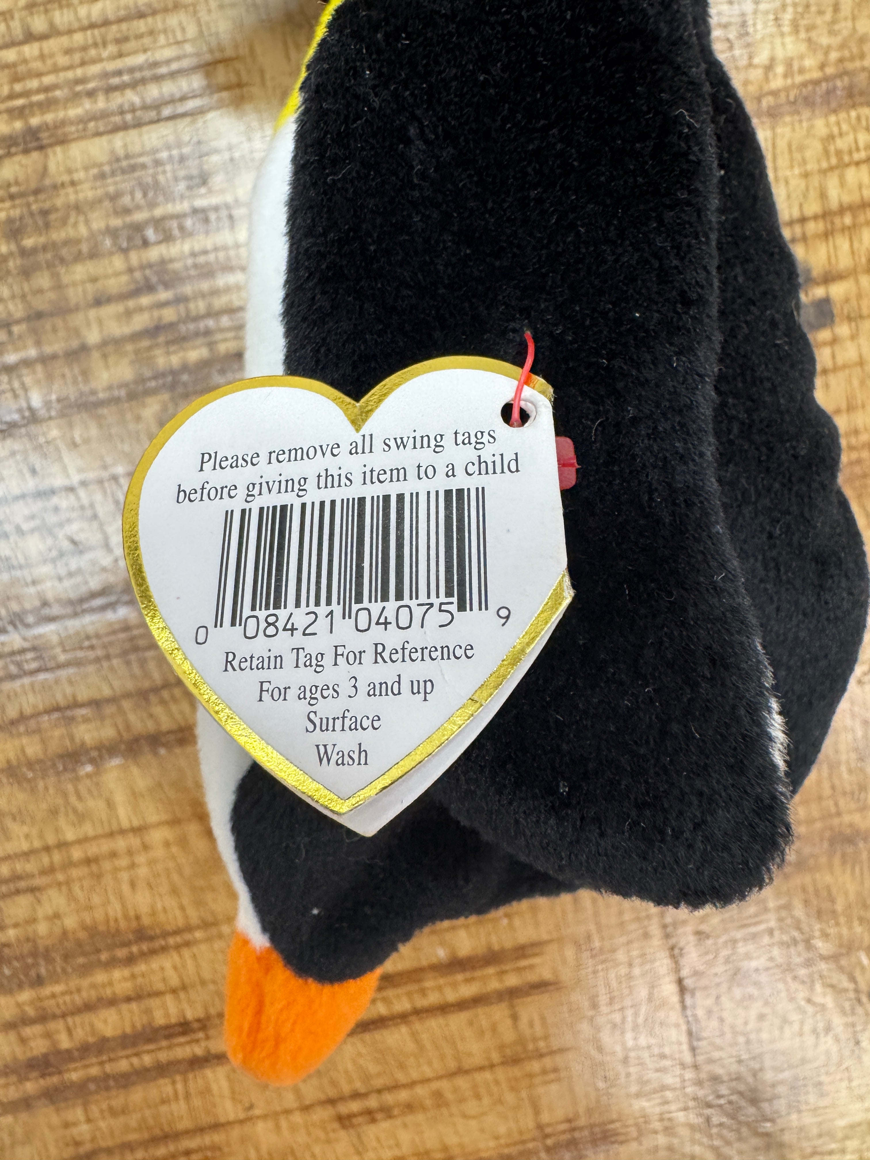 TY Beanie Baby - WADDLE the Penguin DOB December 19, 1995 MWMTs Collectible Toy