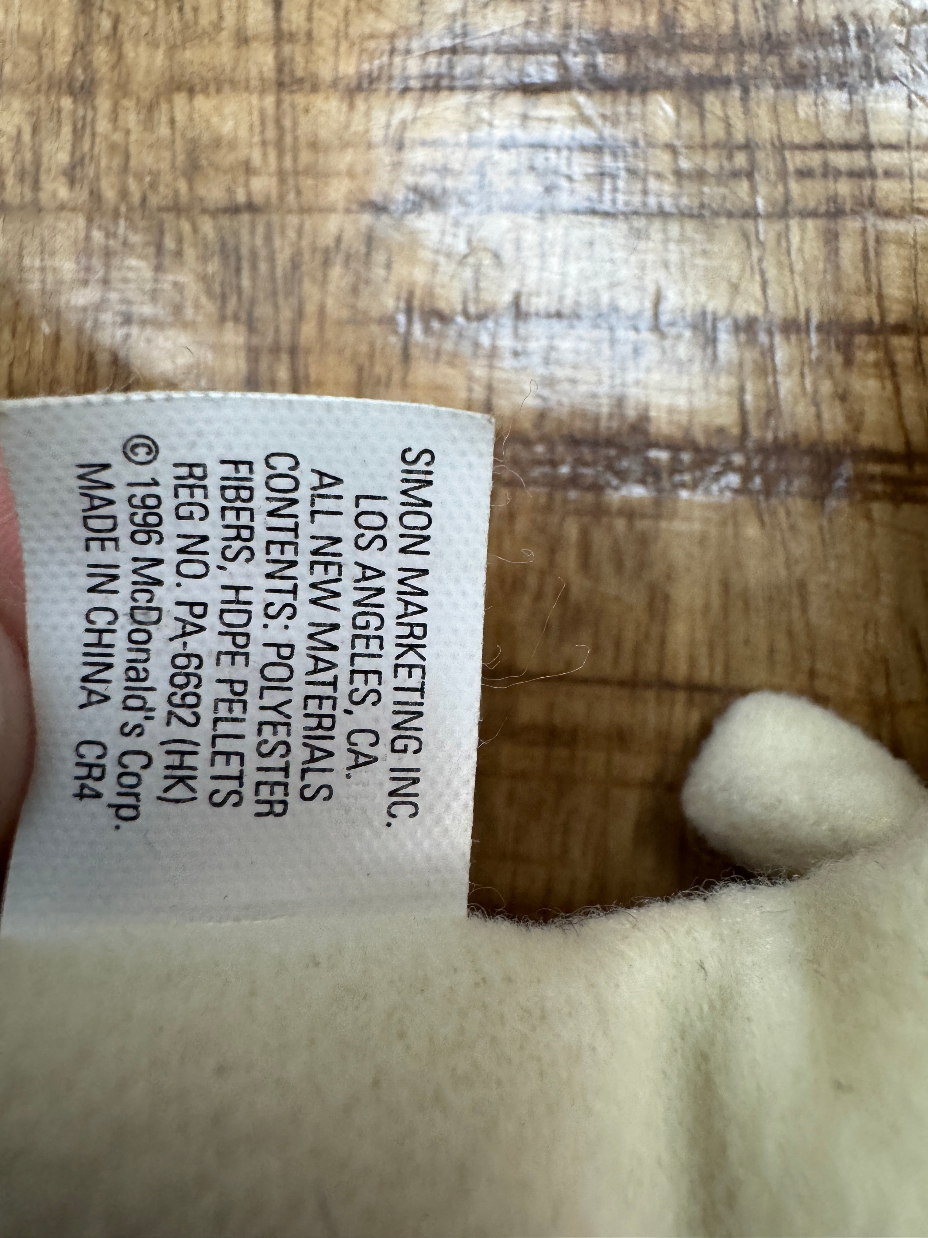 1993 Chops the Lamb McDonalds Ty Teenie Beanie Baby