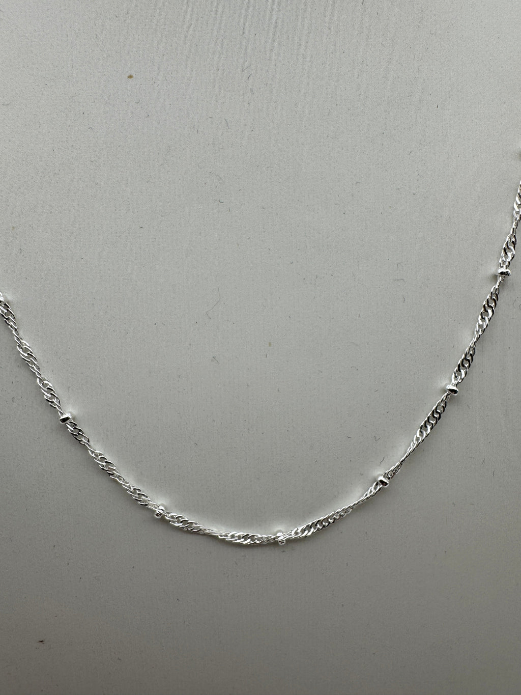 And Now This Silver Plated Box Link 18in Chain Necklace
