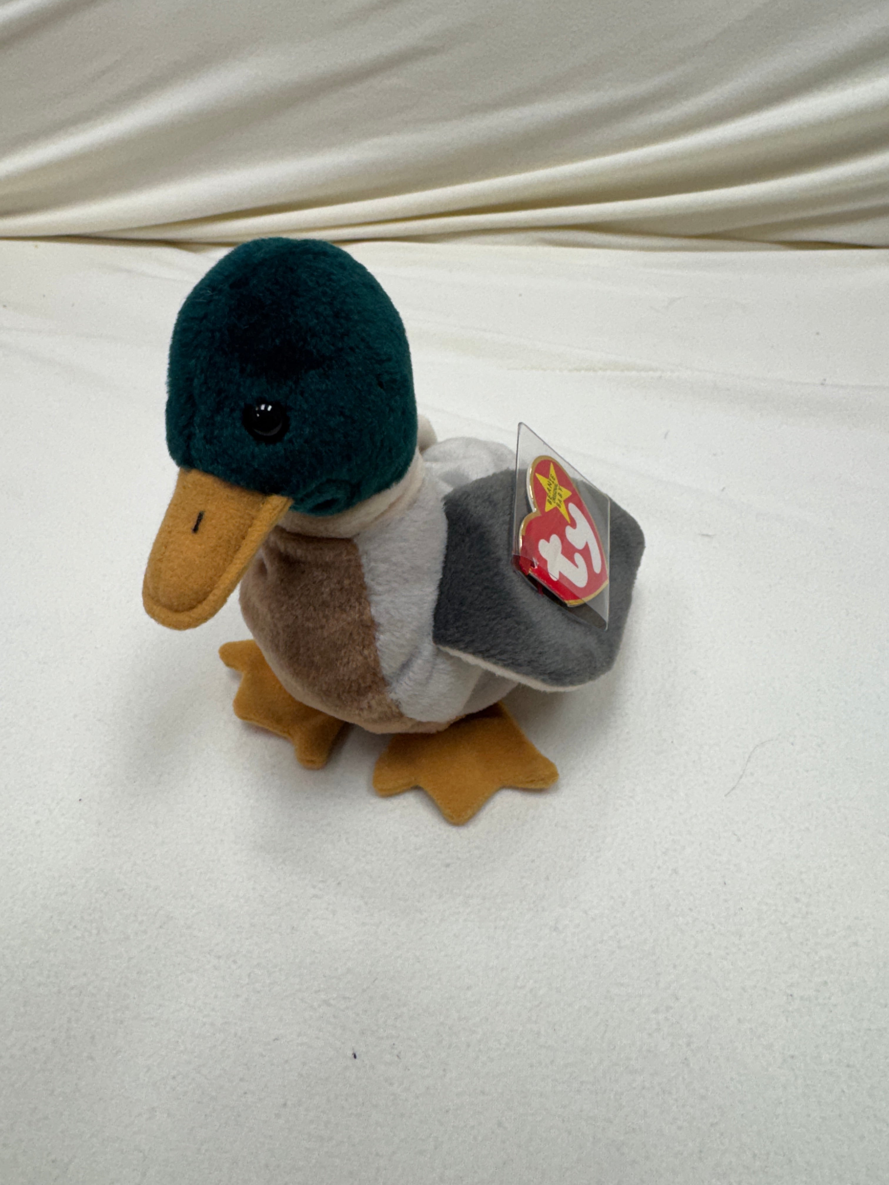 Ty Beanie Baby Jake The Mallard Drake Duck, 1997 1998  P.V.C. Pellets 14 Errors