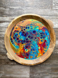 Intergalactic Rainbow Extra-Large Round Wood Tray