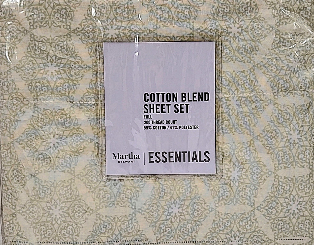 Martha Stewart Collection Holiday Printed 4 PC. Sheet Set