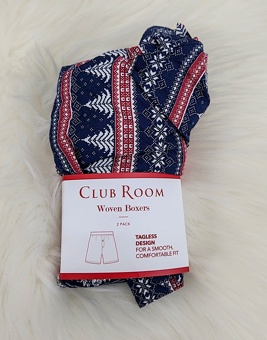 Club Room Mens 2-Pk. Holiday Printed Cotton Boxers