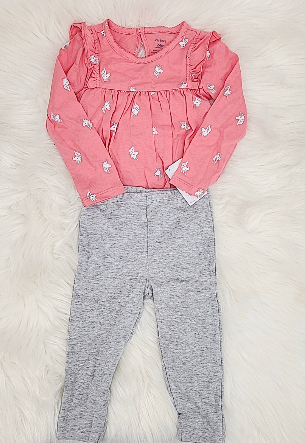 Carter's Baby Girls 2-Pc. Bodysuit and Leggings Cotton Set