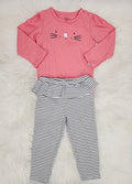 Carter's Baby Girls Bodysuit and Ruffle Leggings, Size 24Months