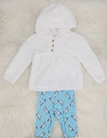 Carter's Baby Girls 2-Pc. Faux-Velboa Hoodie & Print Leggings