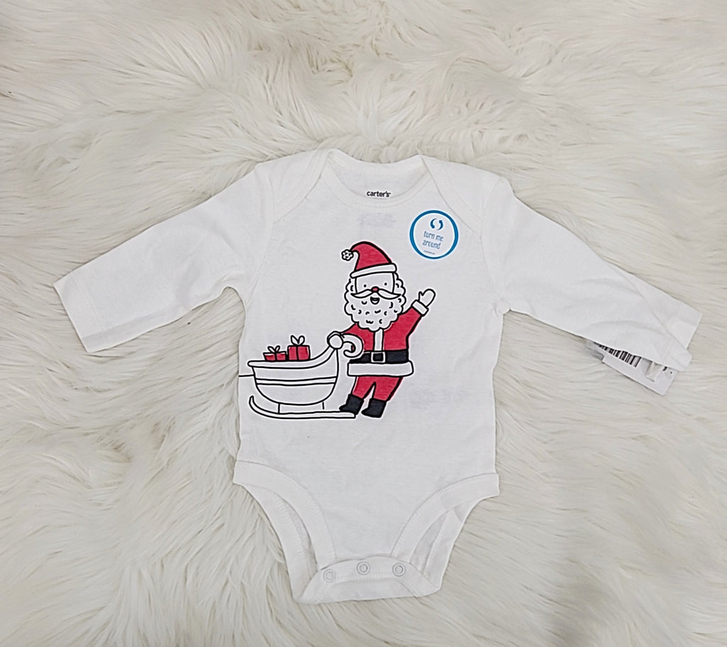 Carter's Infant Bodysuits White White Santa Bodysuit, Infant/3Months