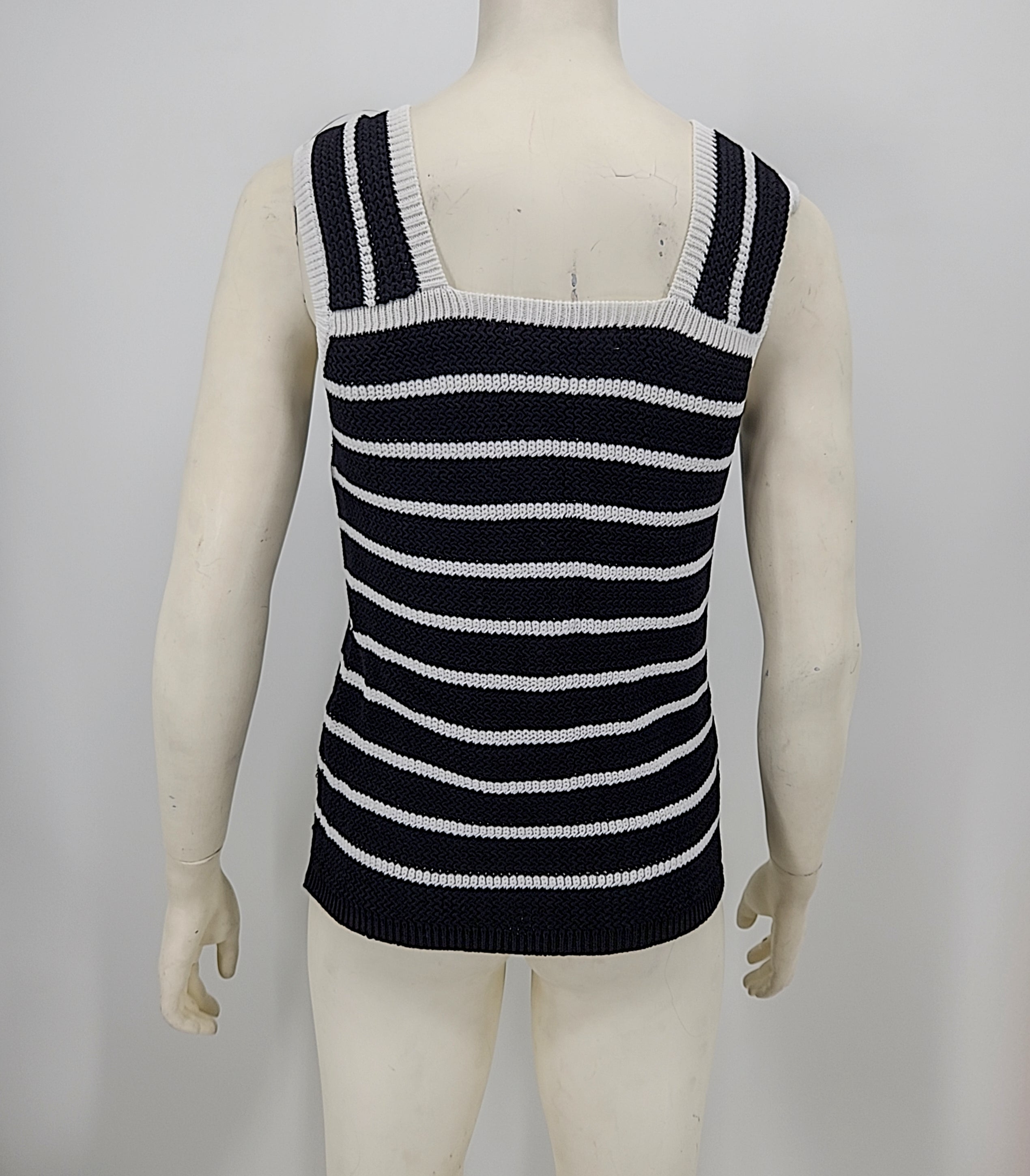 LOFT Women’s Black & White Striped Lightweight Sweater Top Size Medium