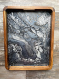 Black Tie Large Rectangle Acacia Wood Tray