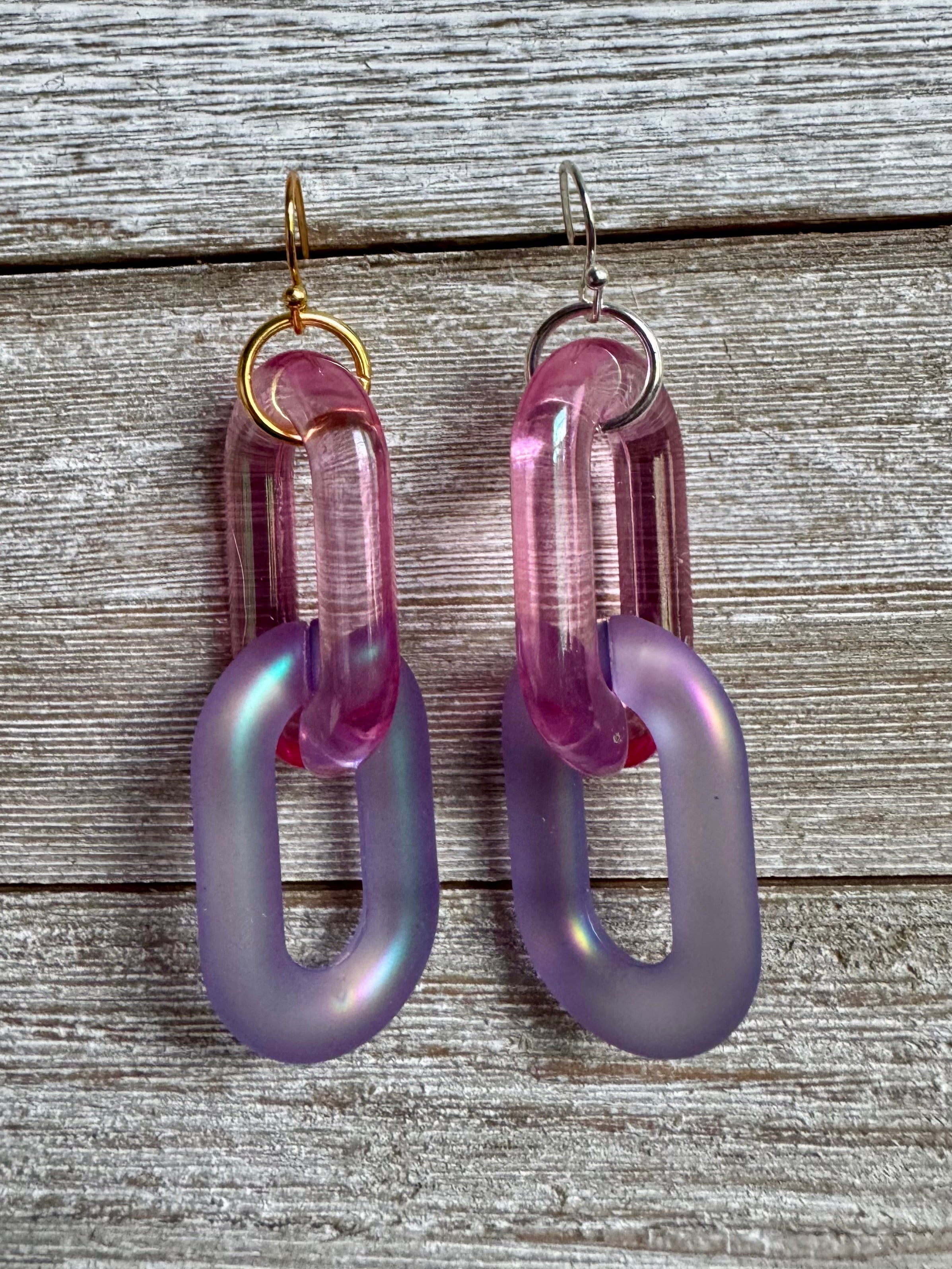 Lovely Links Two-Link Dangly Earrings