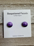 Purple Gradient Stripes Stud Earrings