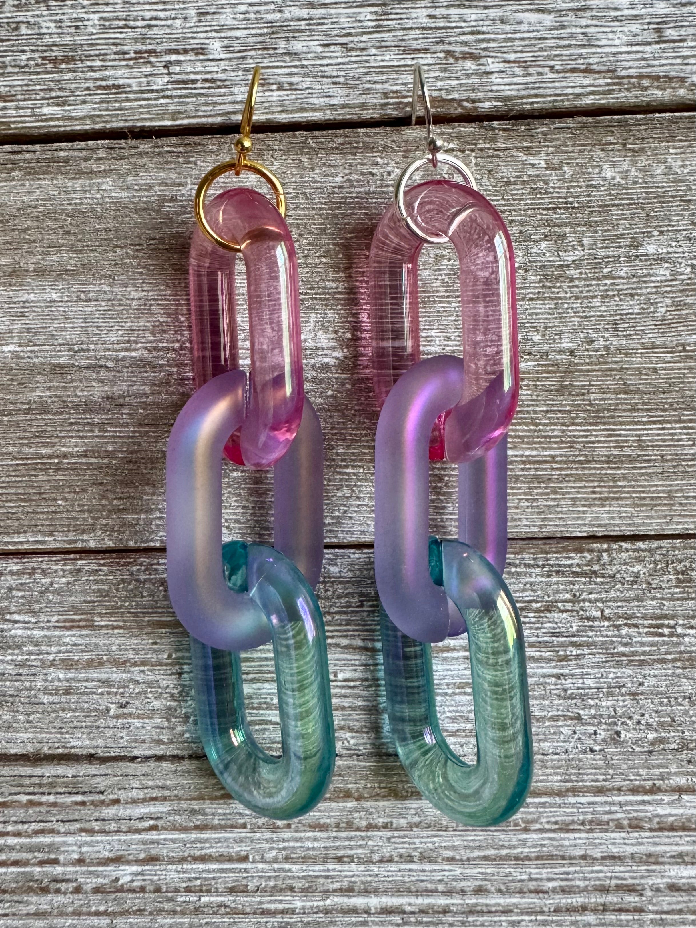 Lovely Links Three-Link Dangly Earrings