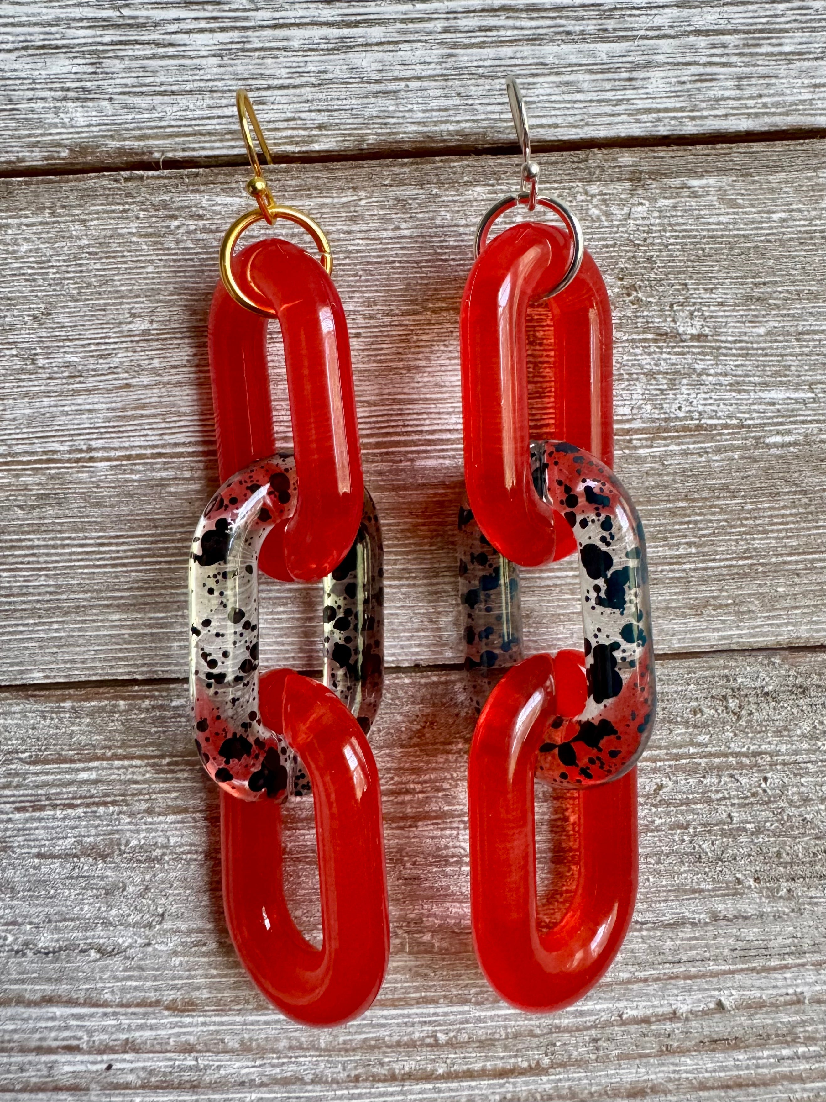 Lovely Links Three-Link Dangly Earrings