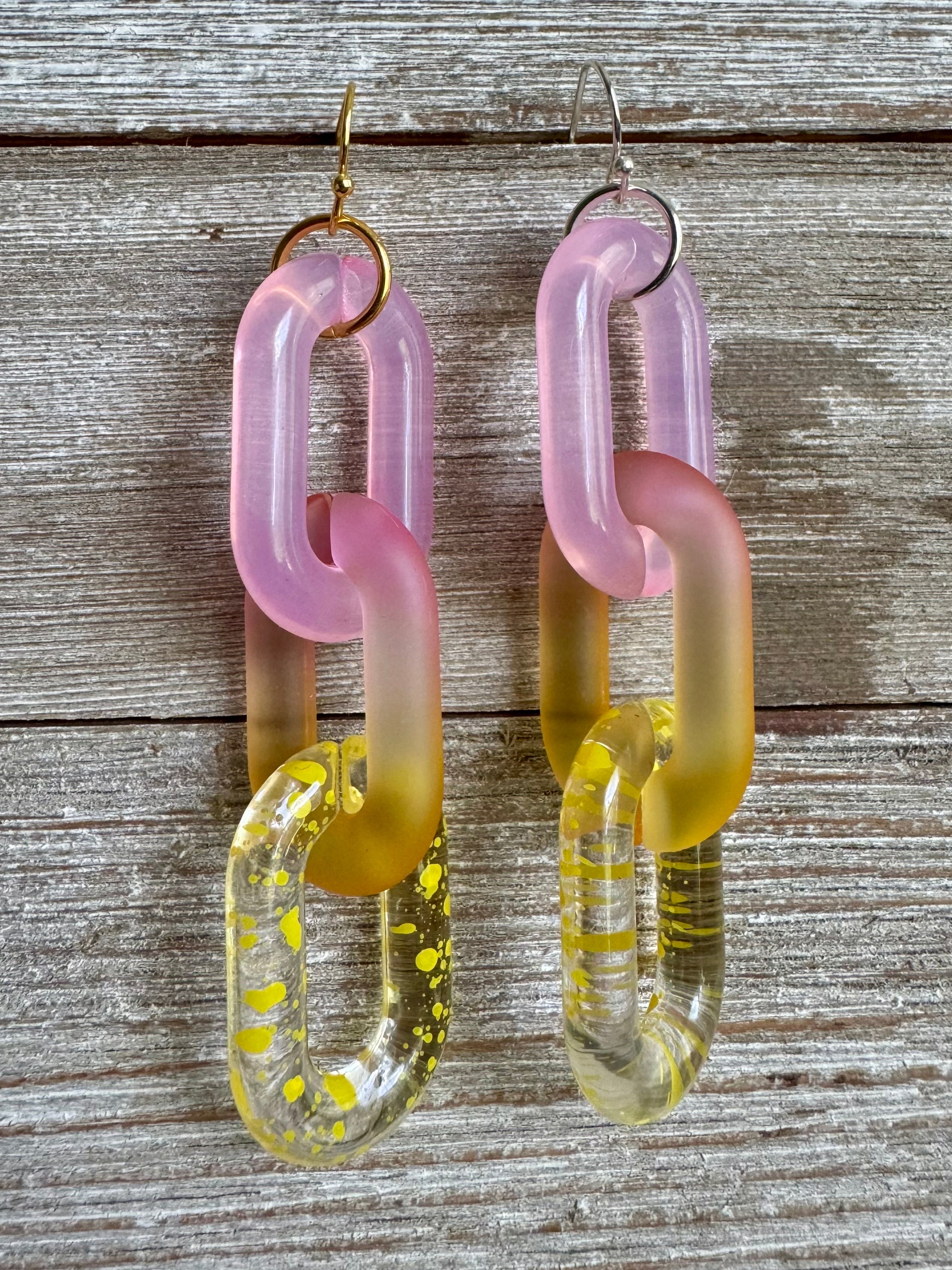 Lovely Links Three-Link Dangly Earrings