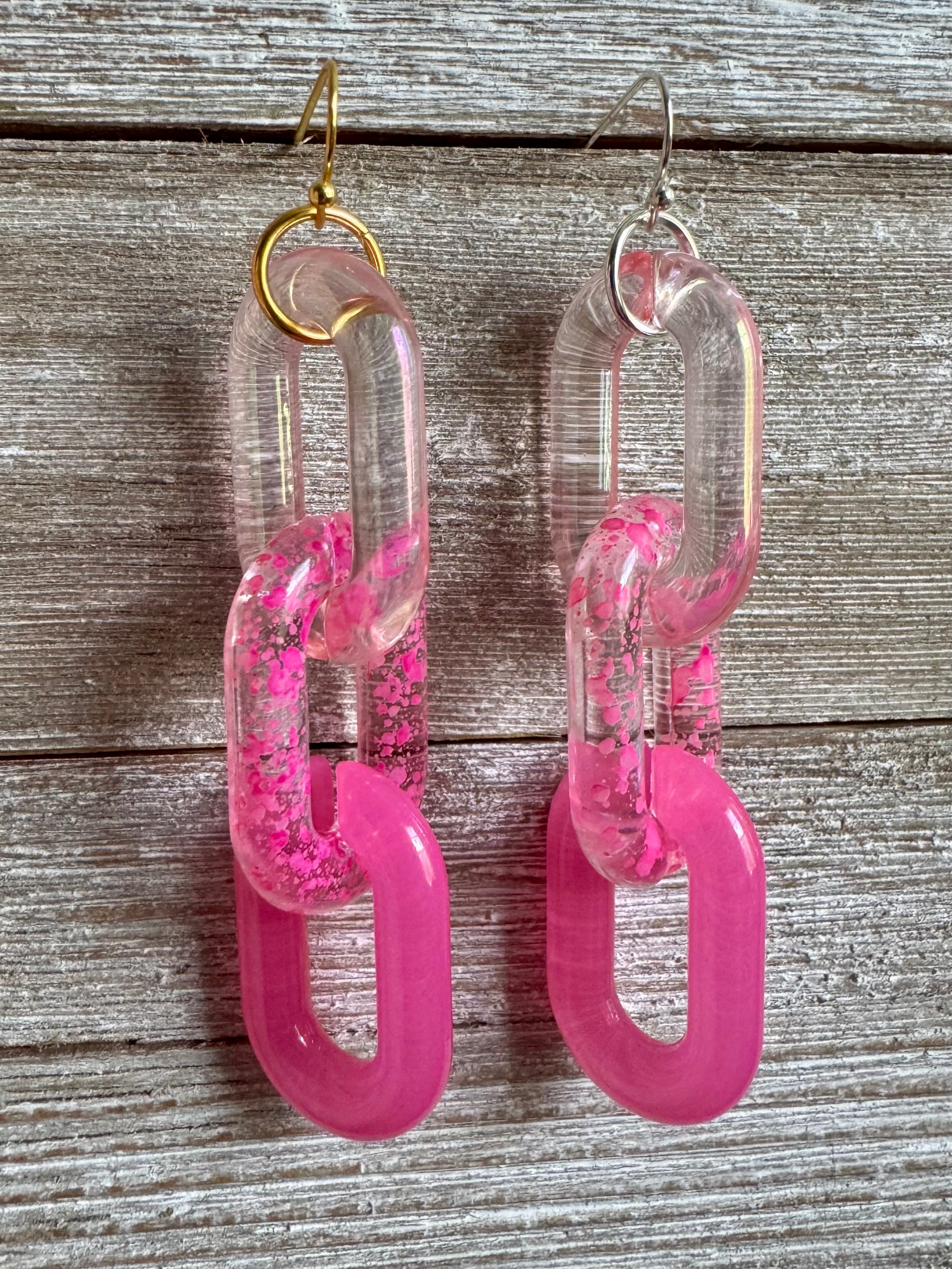 Lovely Links Three-Link Dangly Earrings