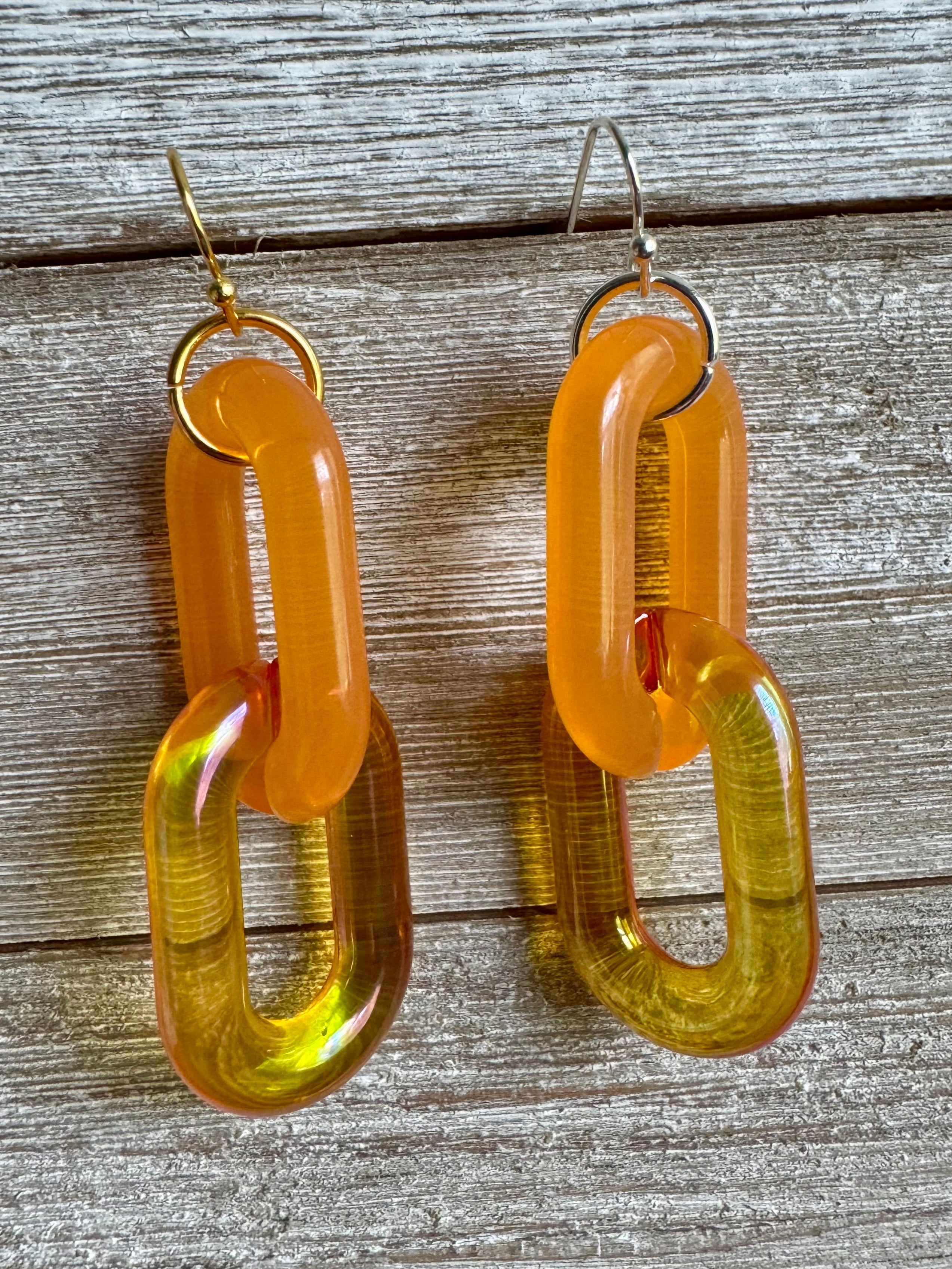 Lovely Links Two-Link Dangly Earrings