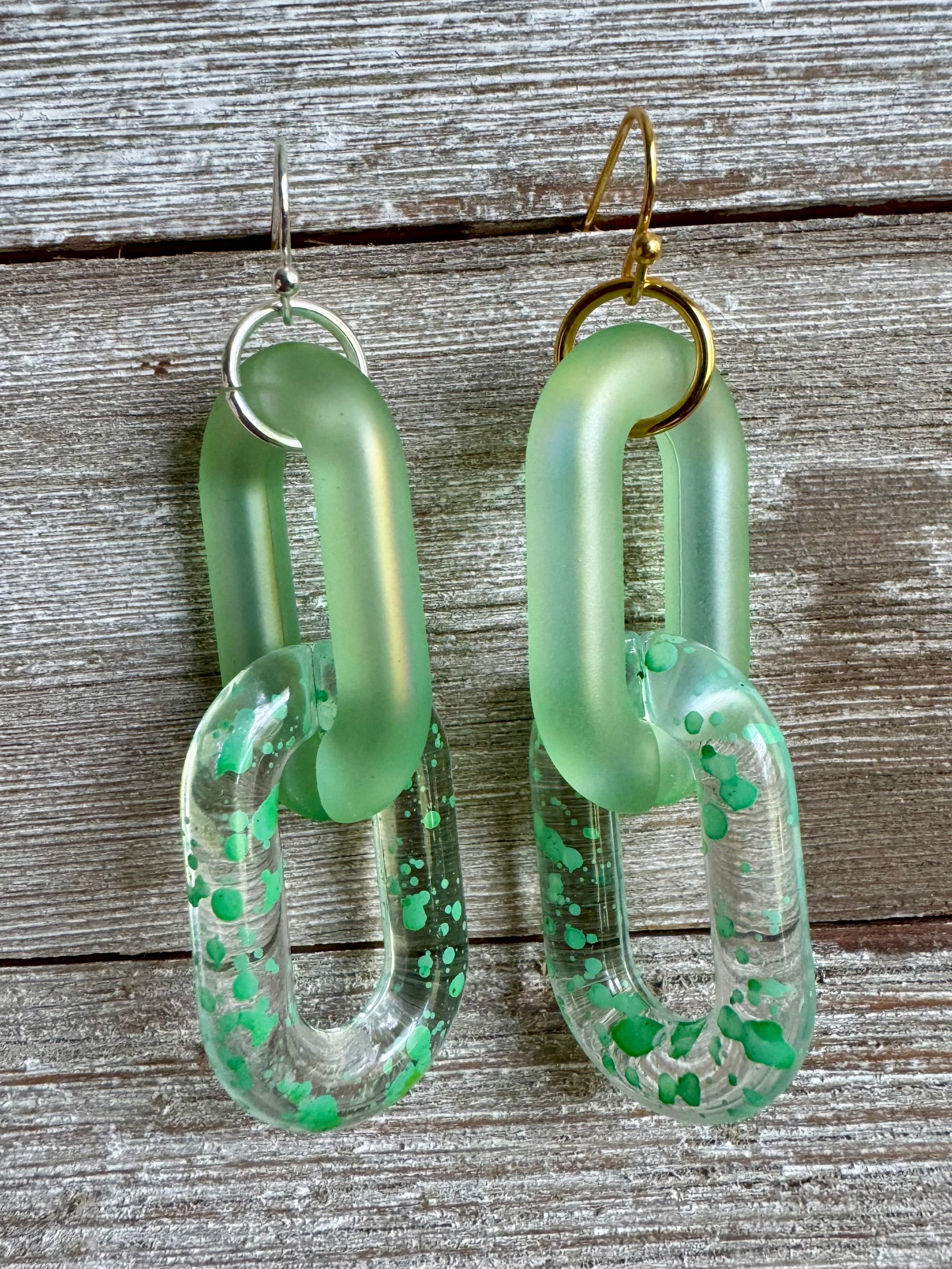 Lovely Links Two-Link Dangly Earrings