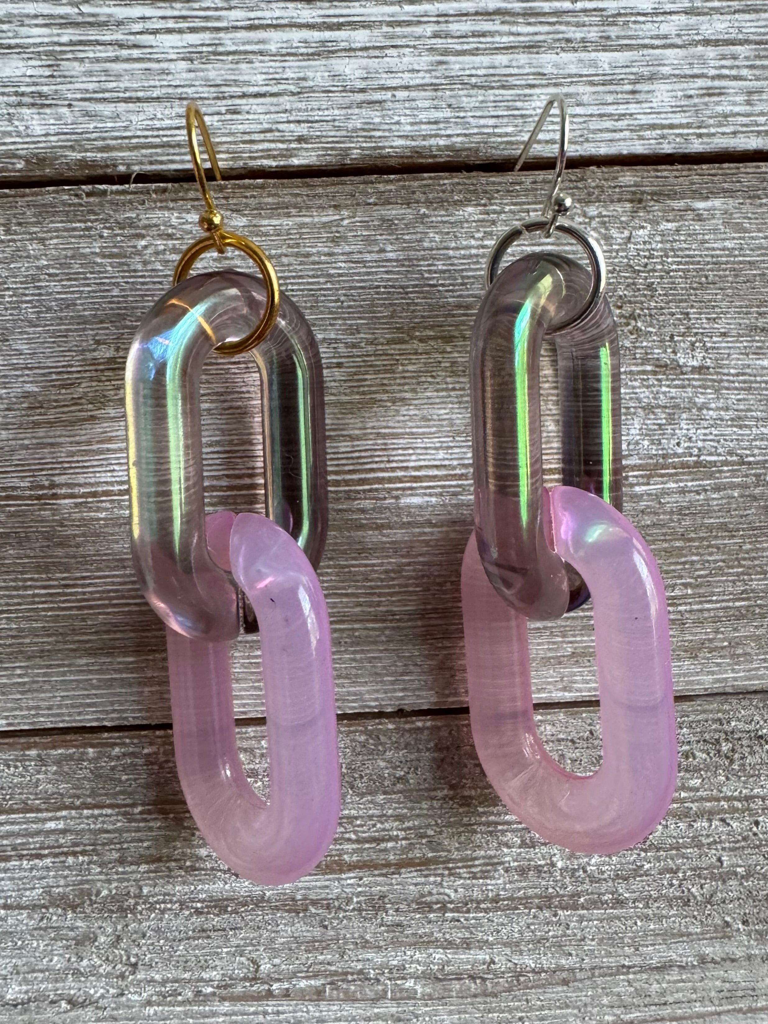 Lovely Links Two-Link Dangly Earrings