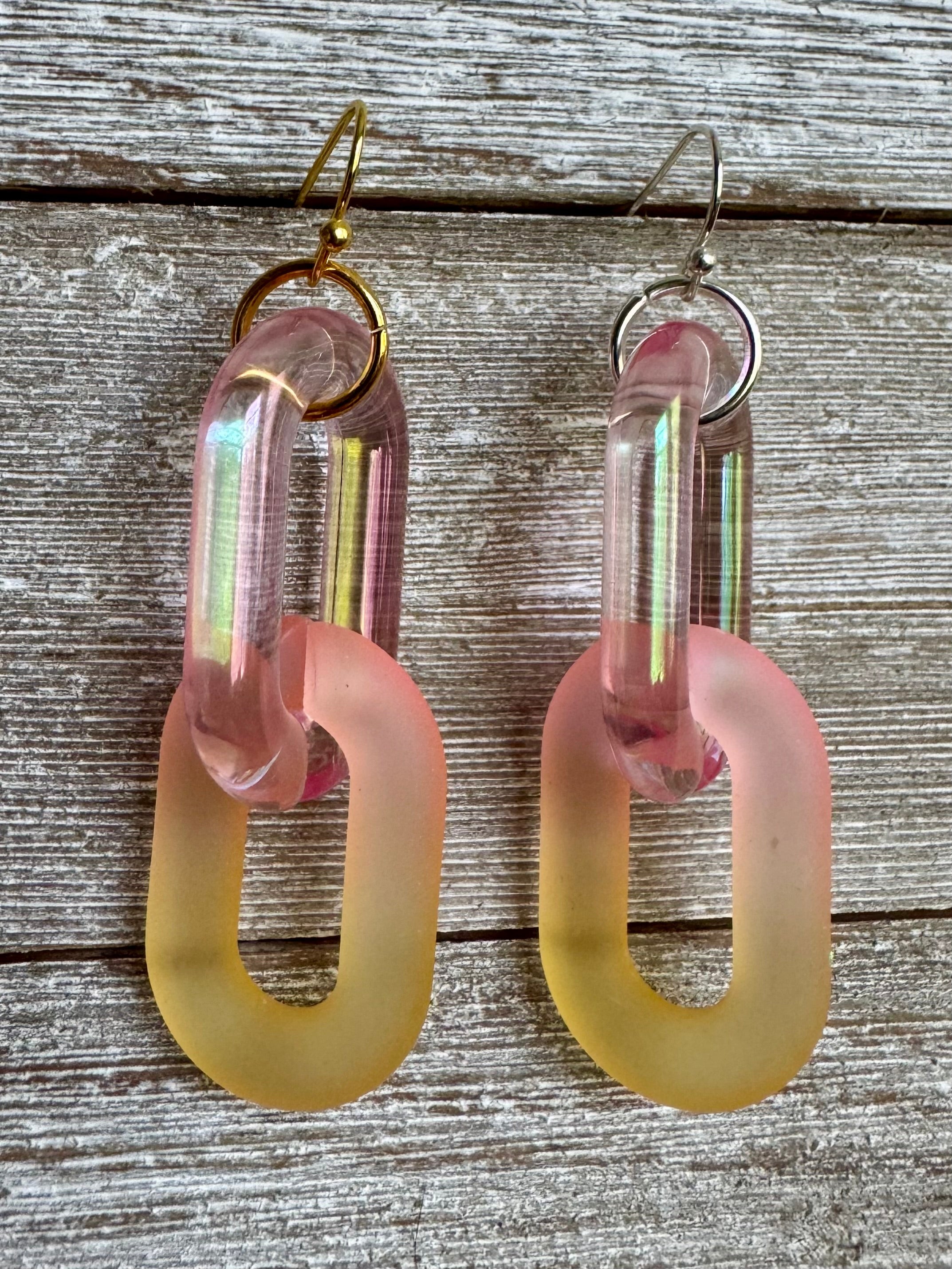 Lovely Links Two-Link Dangly Earrings
