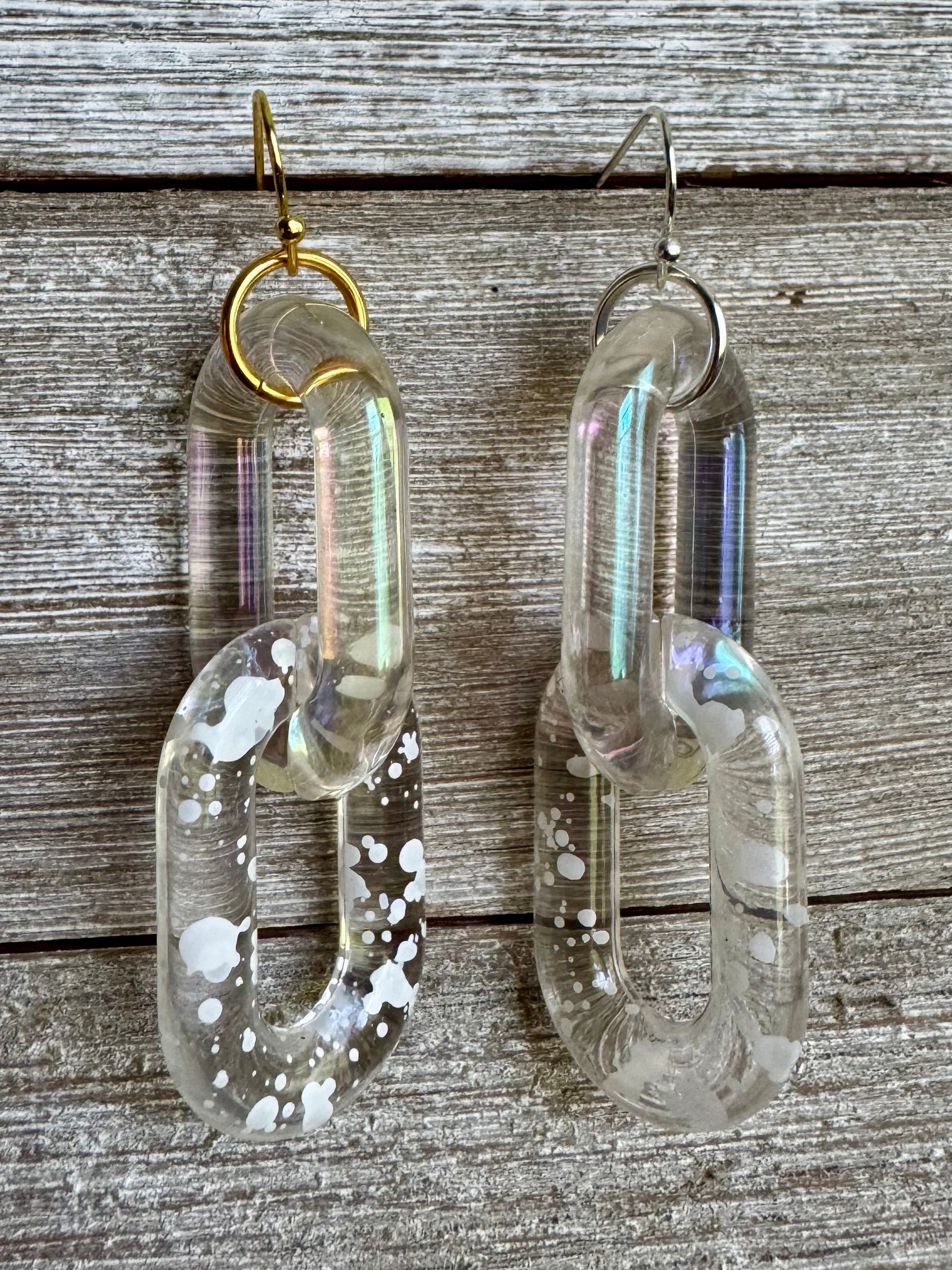 Lovely Links Two-Link Dangly Earrings