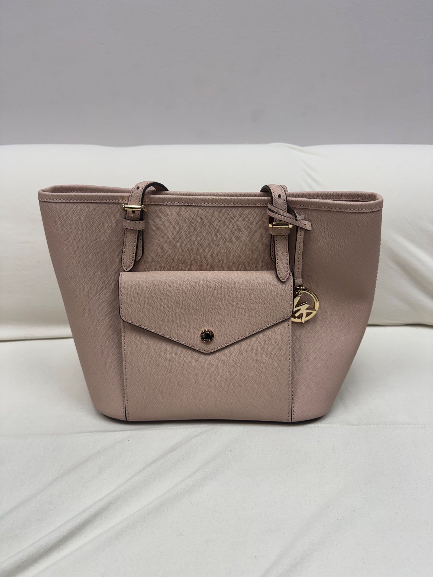 Michael Kors Jet Set Snap Pocket Leather Tote