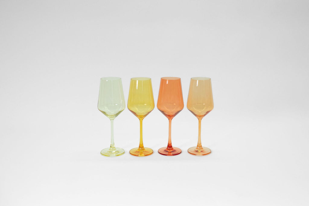 Sugar & Spice Collection - Stemless Colored Wine Glass Ombré Set of 4