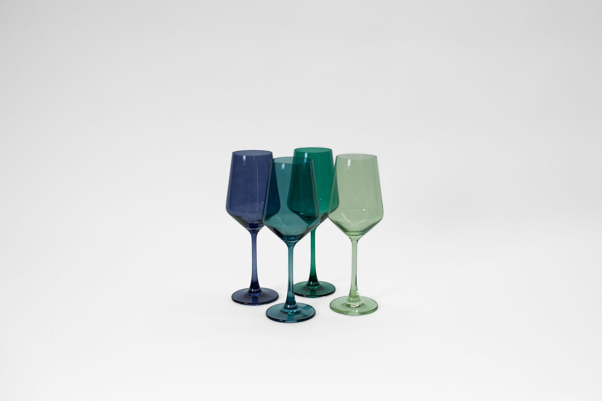 Northern Lights Collection -  Stemless Set of 4 Colored Wine Glasses
