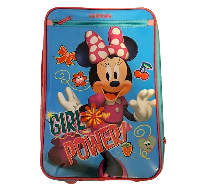 American Tourister Disney Minnie Mouse Kids Rolling Luggage – 18" Girl Power