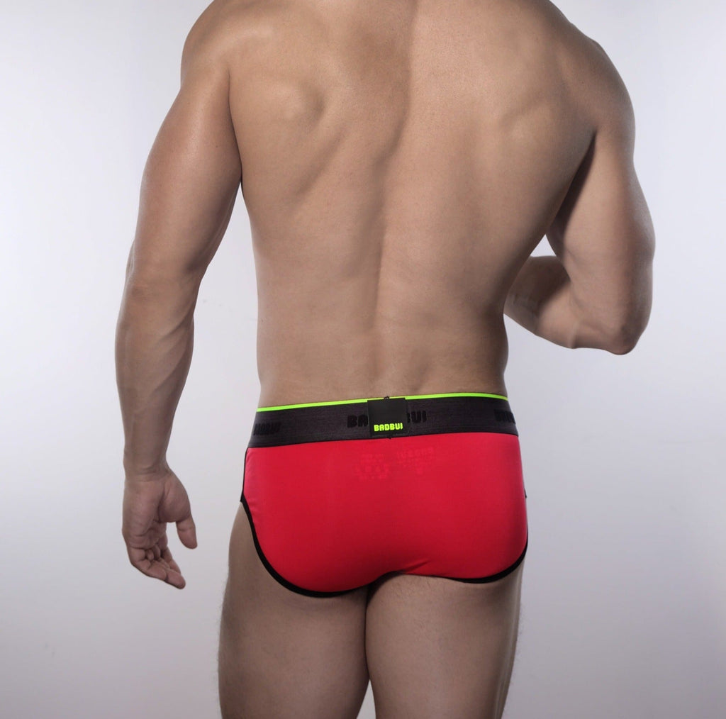 Micro Modal Flex Brief Colorblock- JET/ FIRE