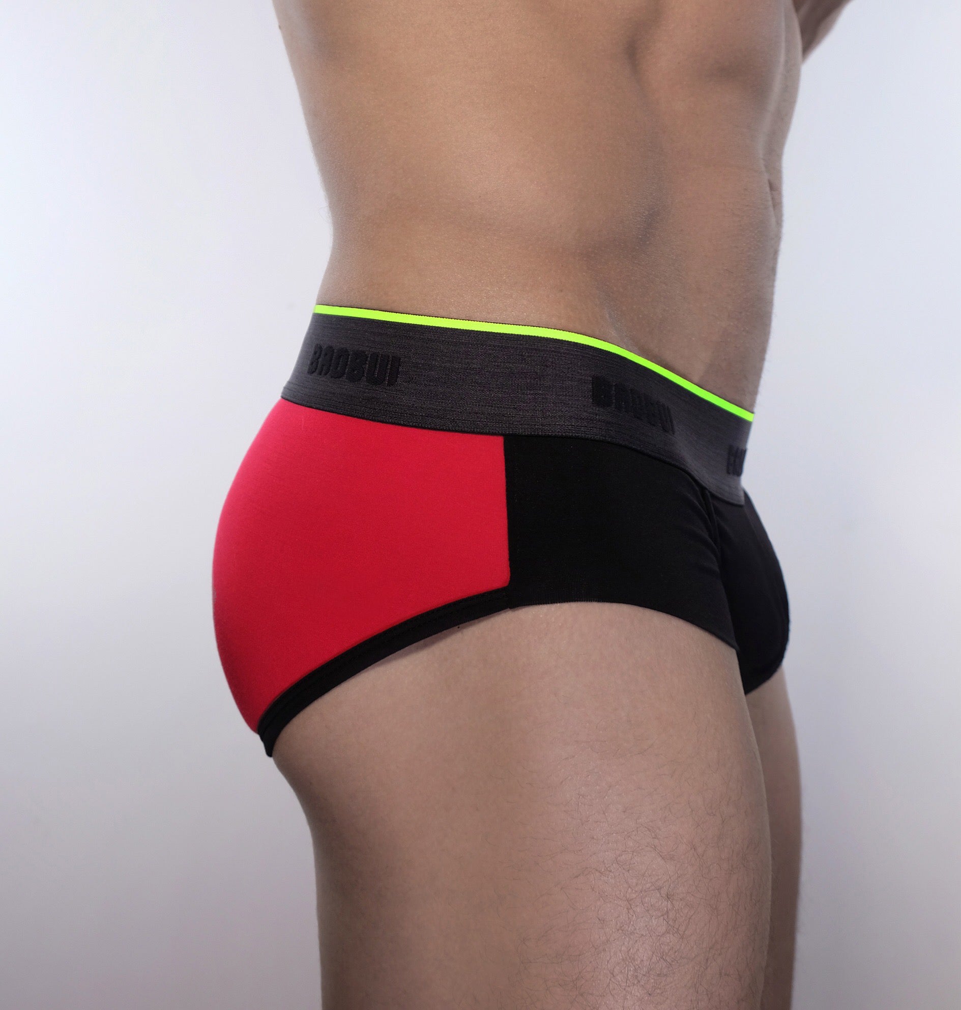Micro Modal Flex Brief Colorblock- JET/ FIRE