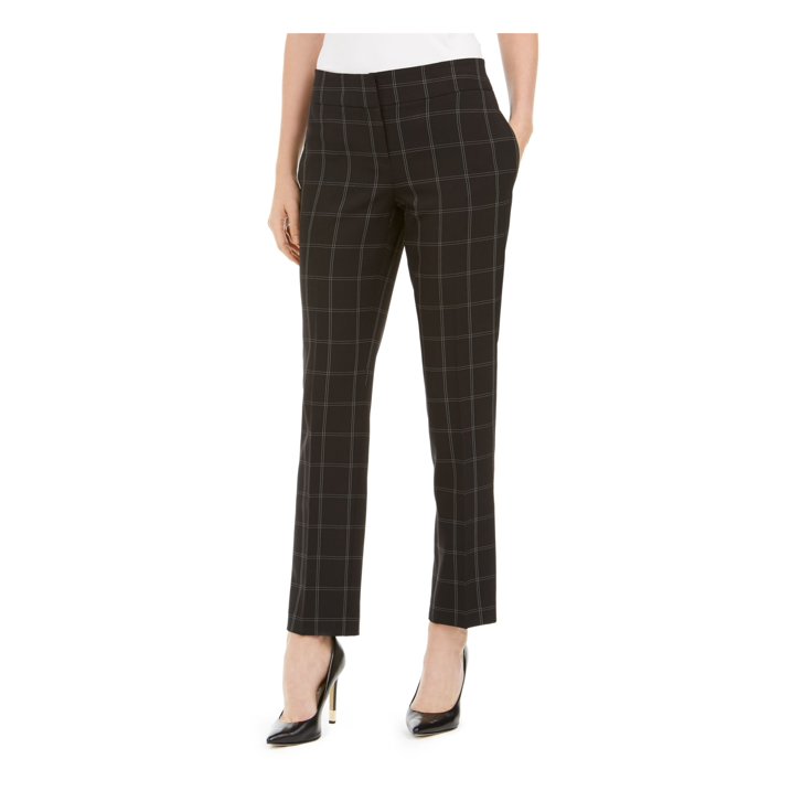 Kasper Womens Black Pinstripe Pants, Size 10