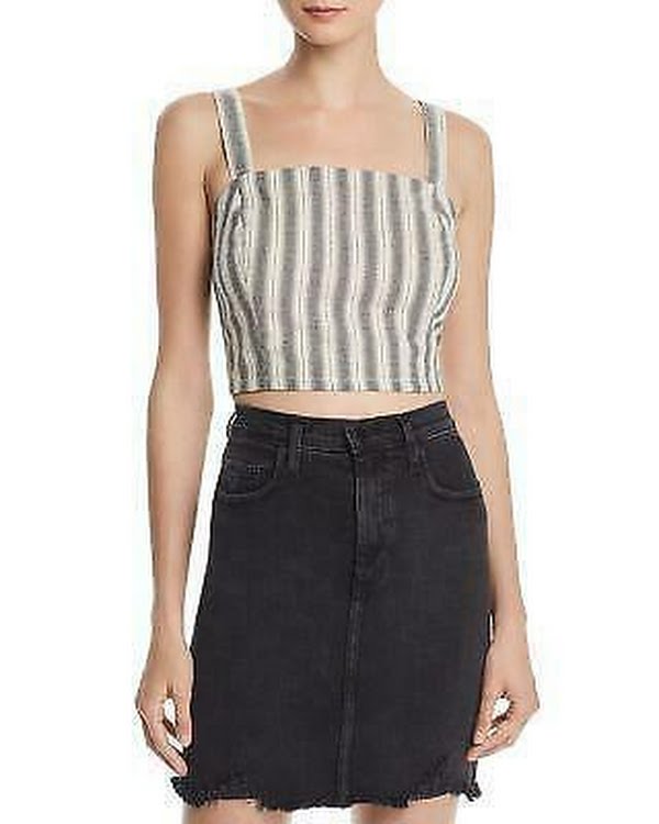 Aqua Stripe Tie Back Tank