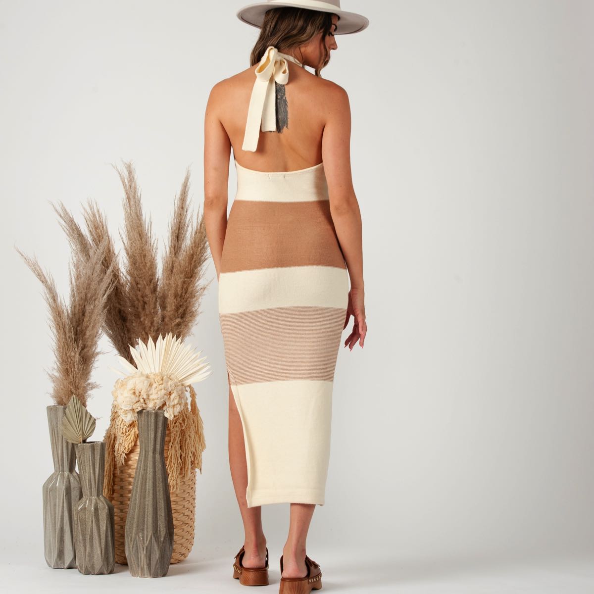 Maldives Halter Sweater Dress