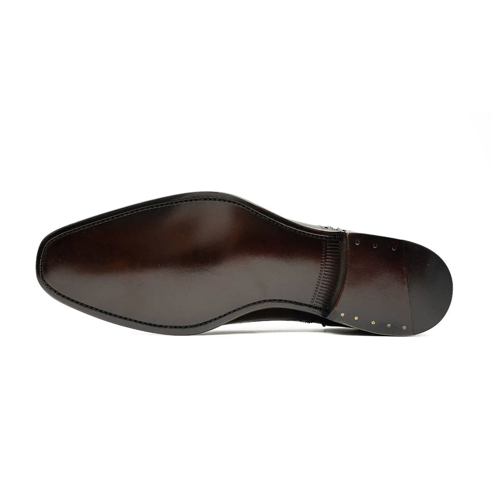Men's Goodyear Welted Brogue Oxford Shoes Brown