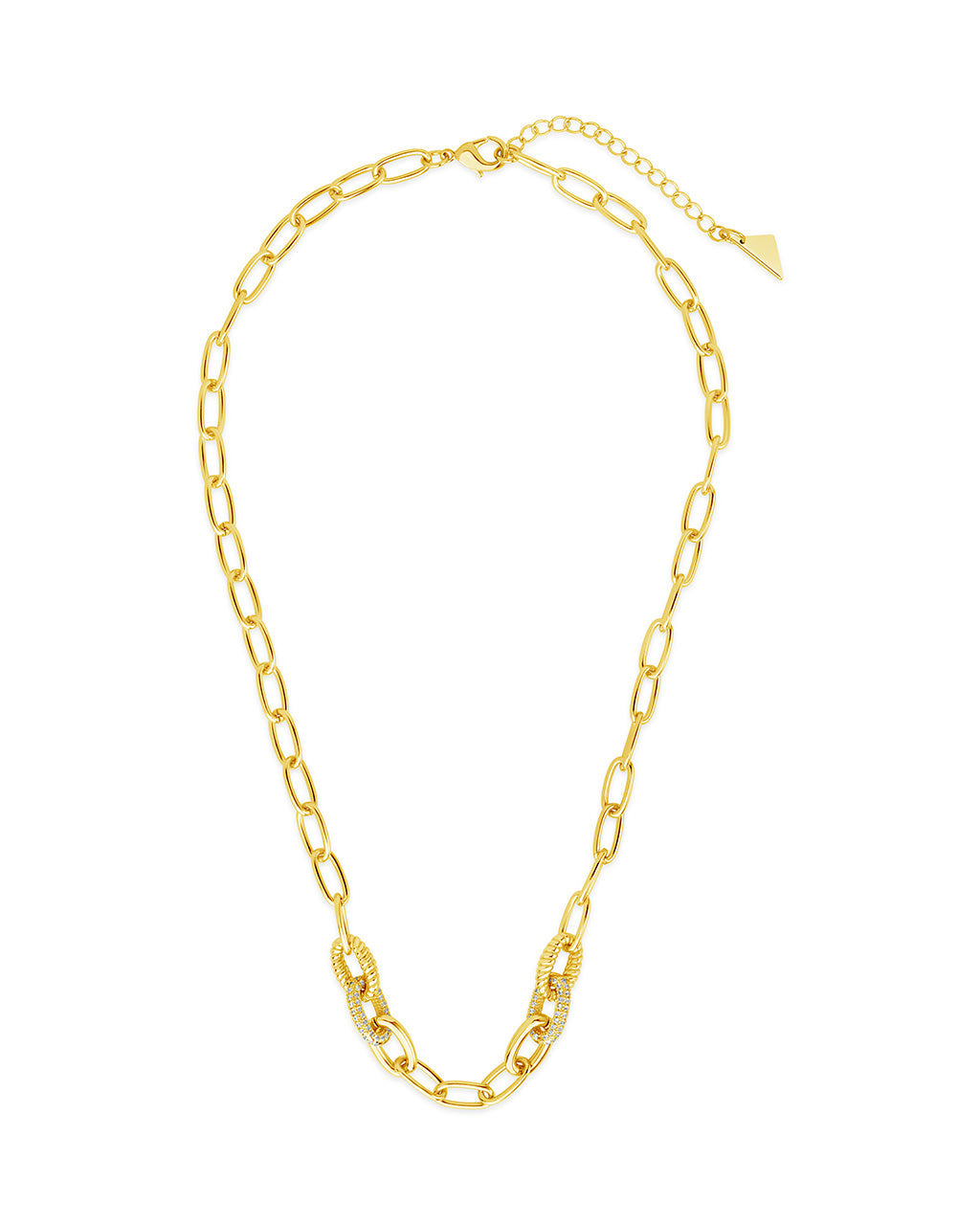Samar CZ-Encrusted Chain Link Necklace