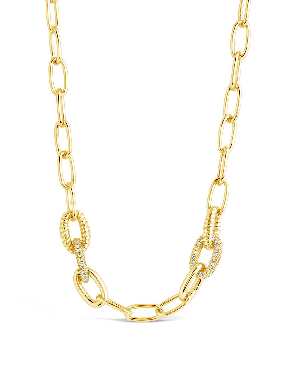 Samar CZ-Encrusted Chain Link Necklace