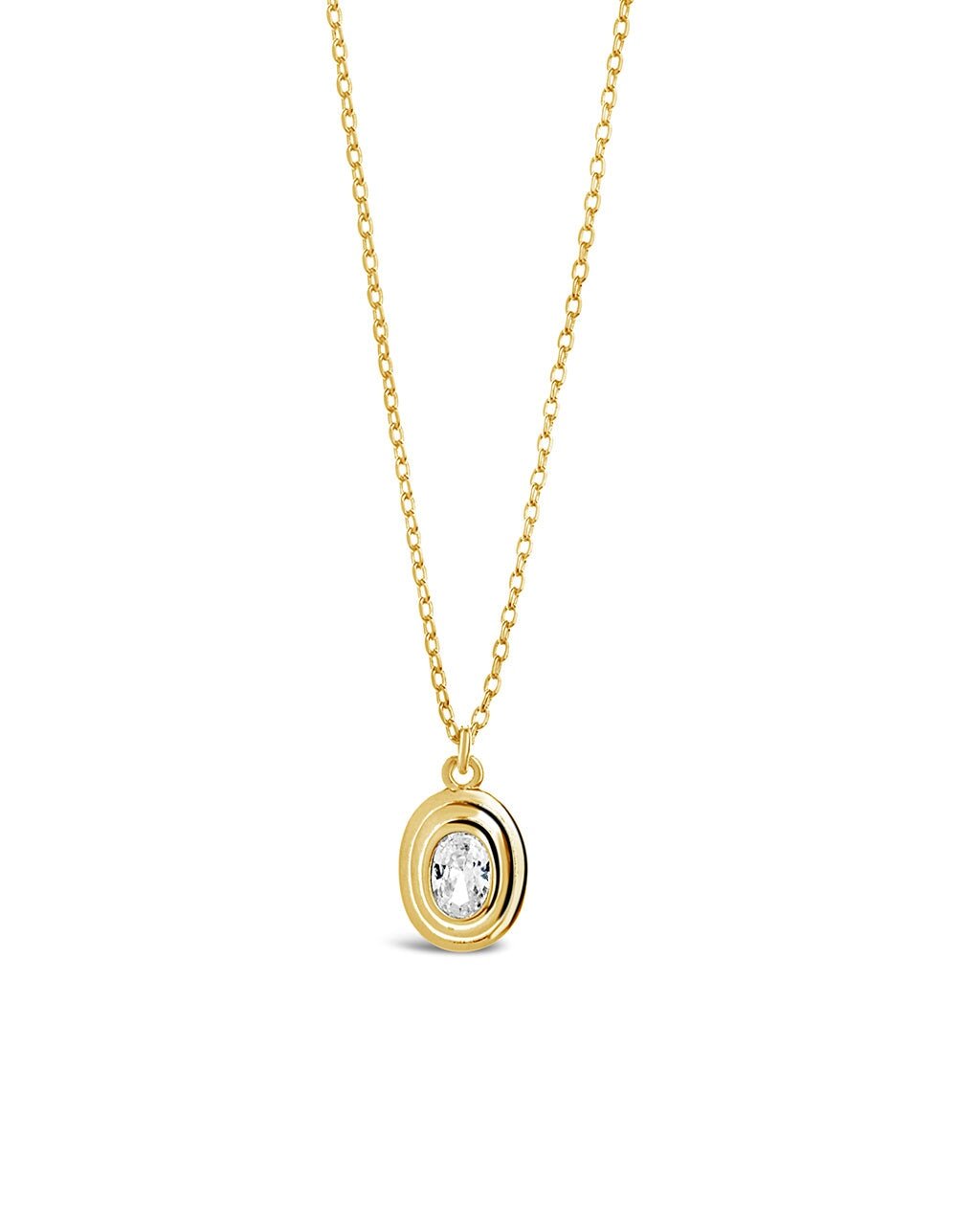 Betsy Oval CZ Pendant Necklace