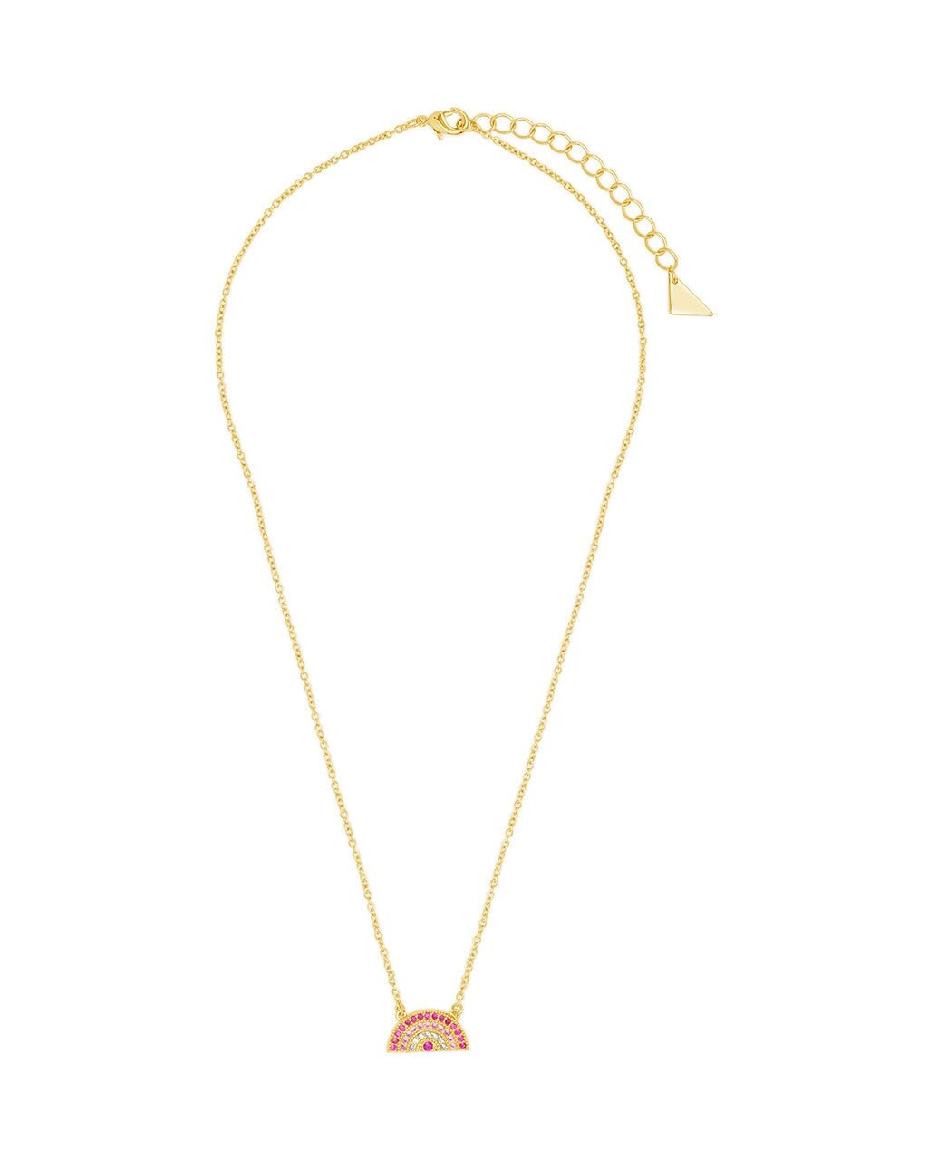 Rainbow CZ Pendant Necklace