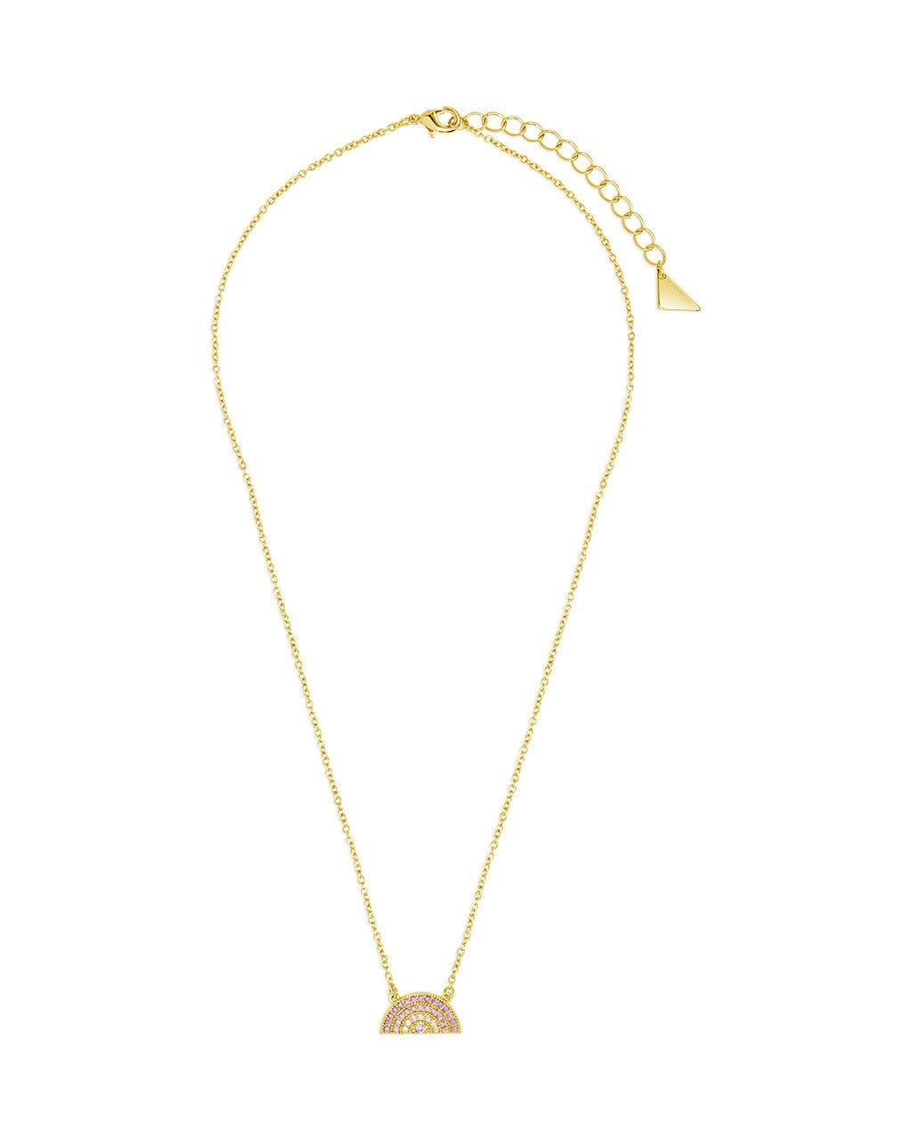 Rainbow CZ Pendant Necklace